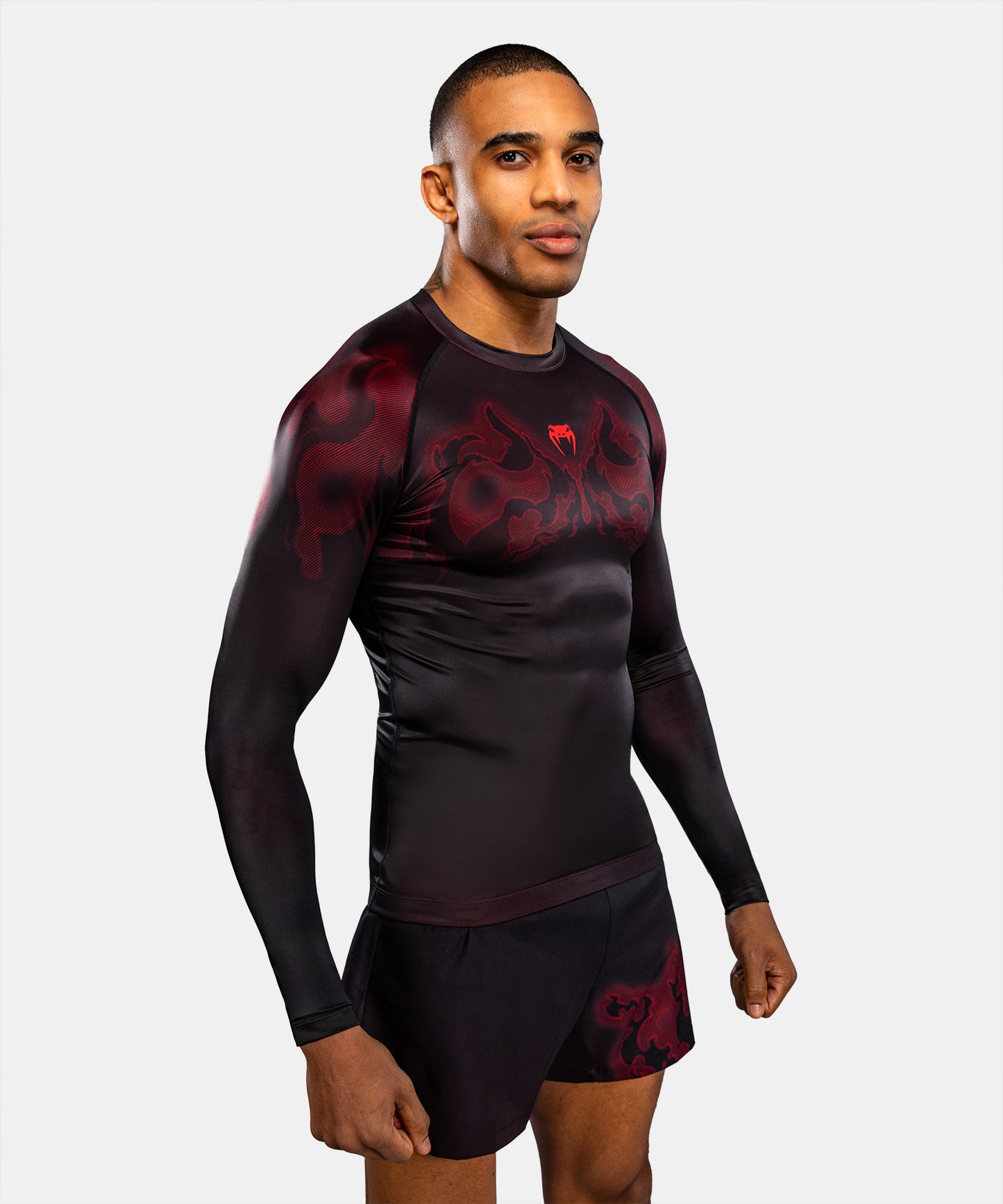 Rashguard à Manches Longues Venum Spectre – Noir/Rouge
