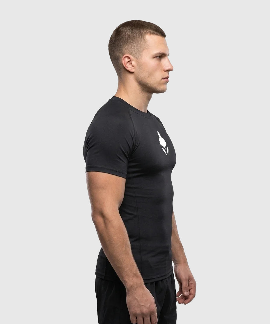 Tyce Skin Kurzarm-Kompressionsshirt - Schwarz