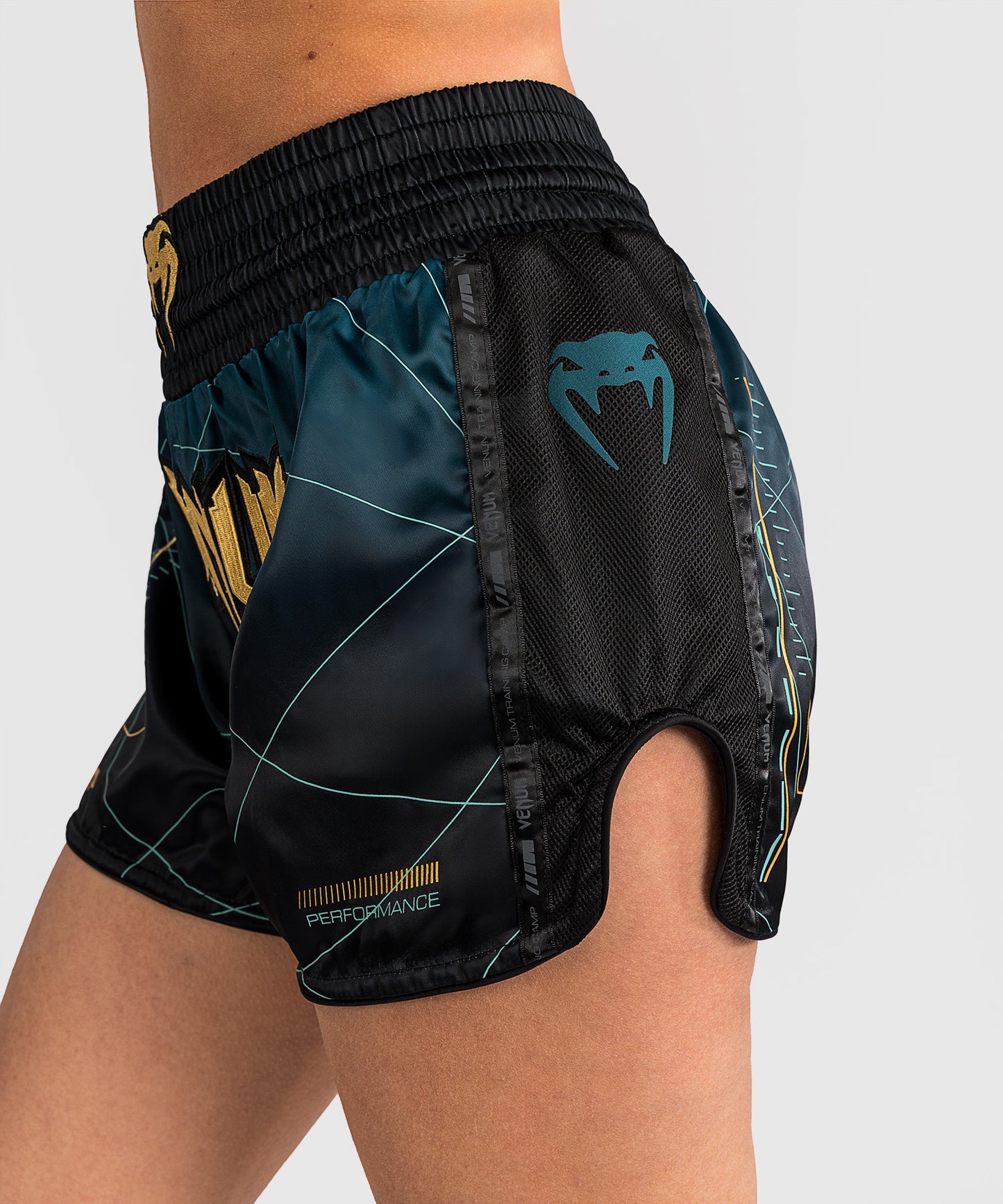 Short de Muay Thai Venum Tactical XT- Noir/Vert Forêt