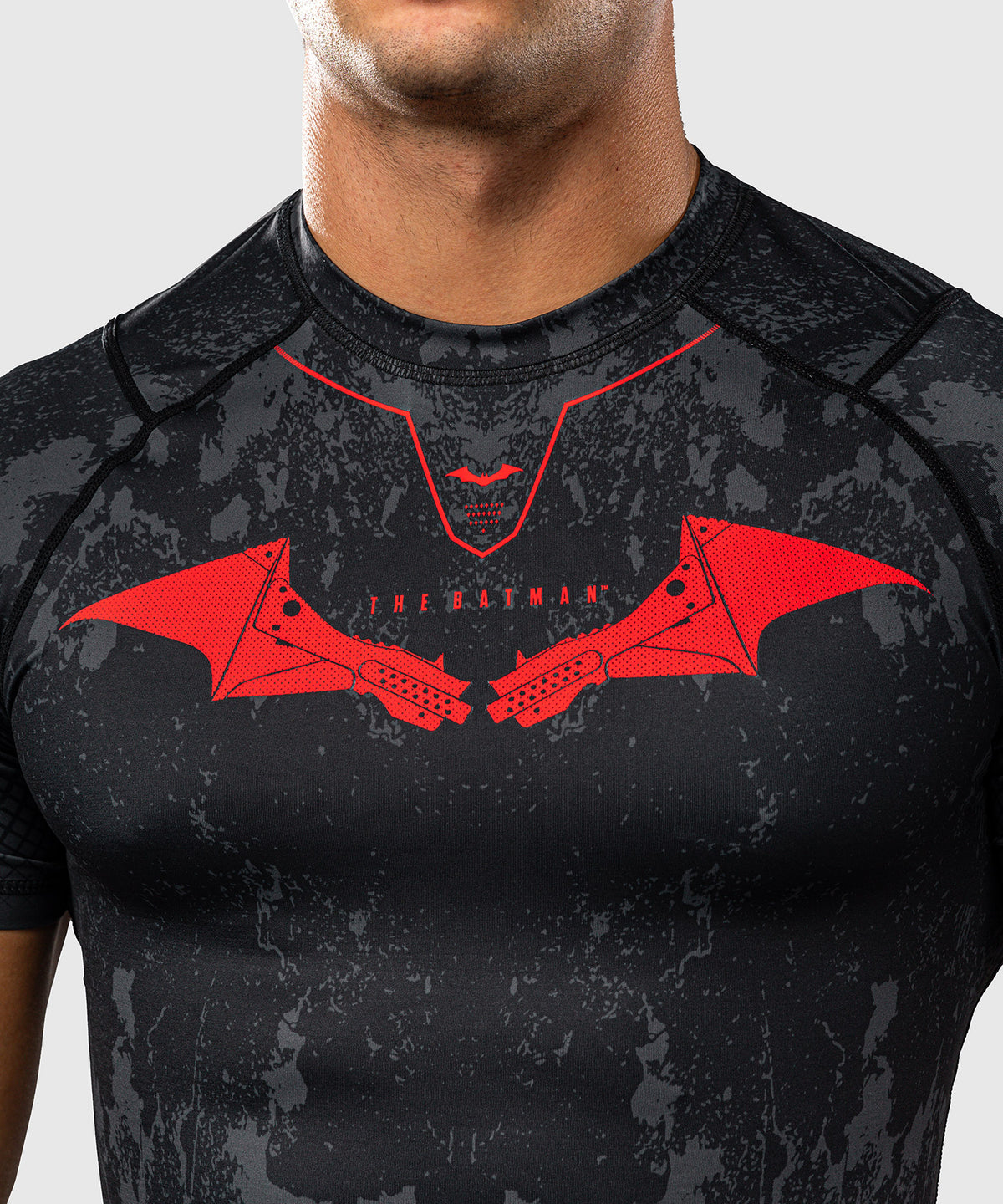 Venum x Batman Rashguard de manga corta - Negro/Gris/Rojo