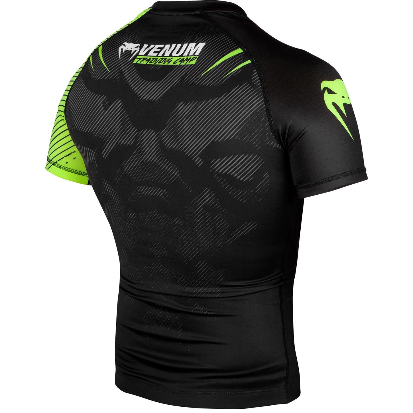 Venum Training Camp 2.0 Kurzarm Rashguard - Schwarz/ Fluo Gelb