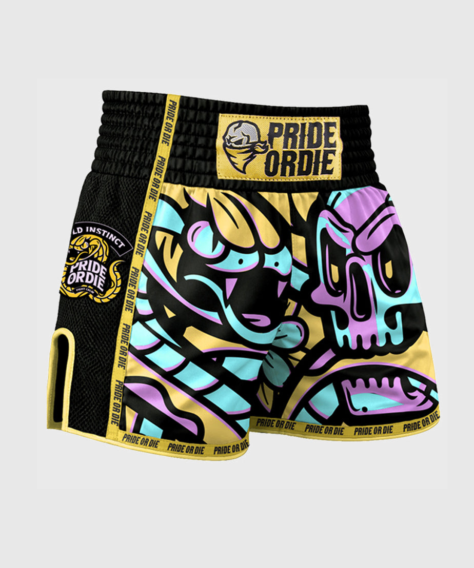 Pride Or Die Cold Instinct Pantaloncini da Muay Thai - Nero
