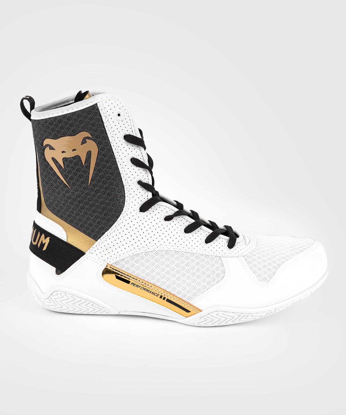 Venum Elite Zapatillas de Boxeo - Blanco/Negro/Oro