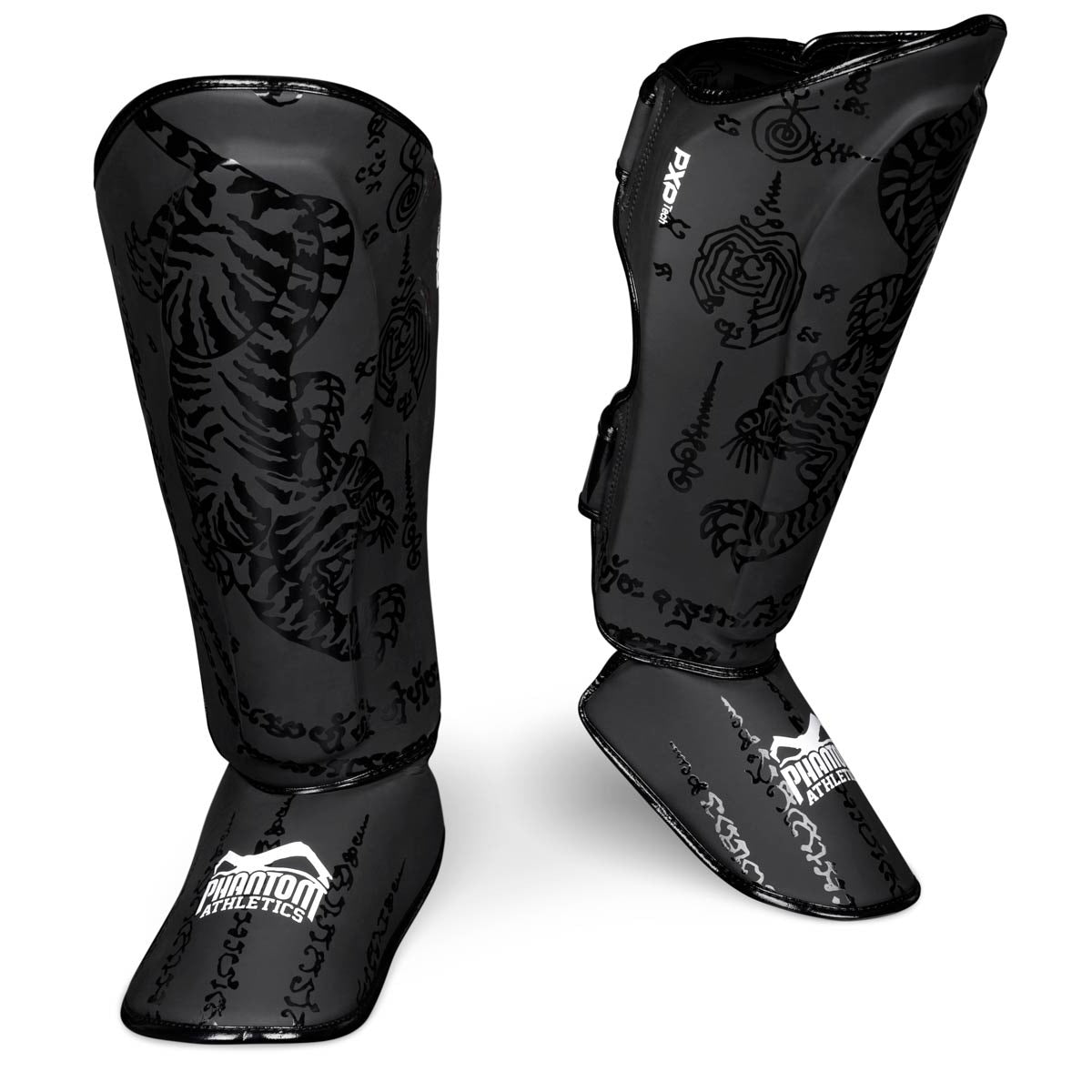 Protège-tibias Short de Muay Thai Phantom Athletics - Noir
