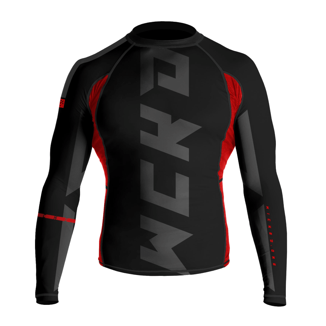 Wicked One Reset Rashguard - Negro/Rojo