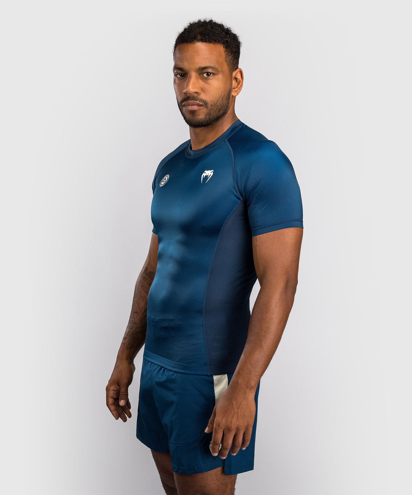 Rashguard à Manches Courtes Venum x Roger Gracie Academy - Bleu