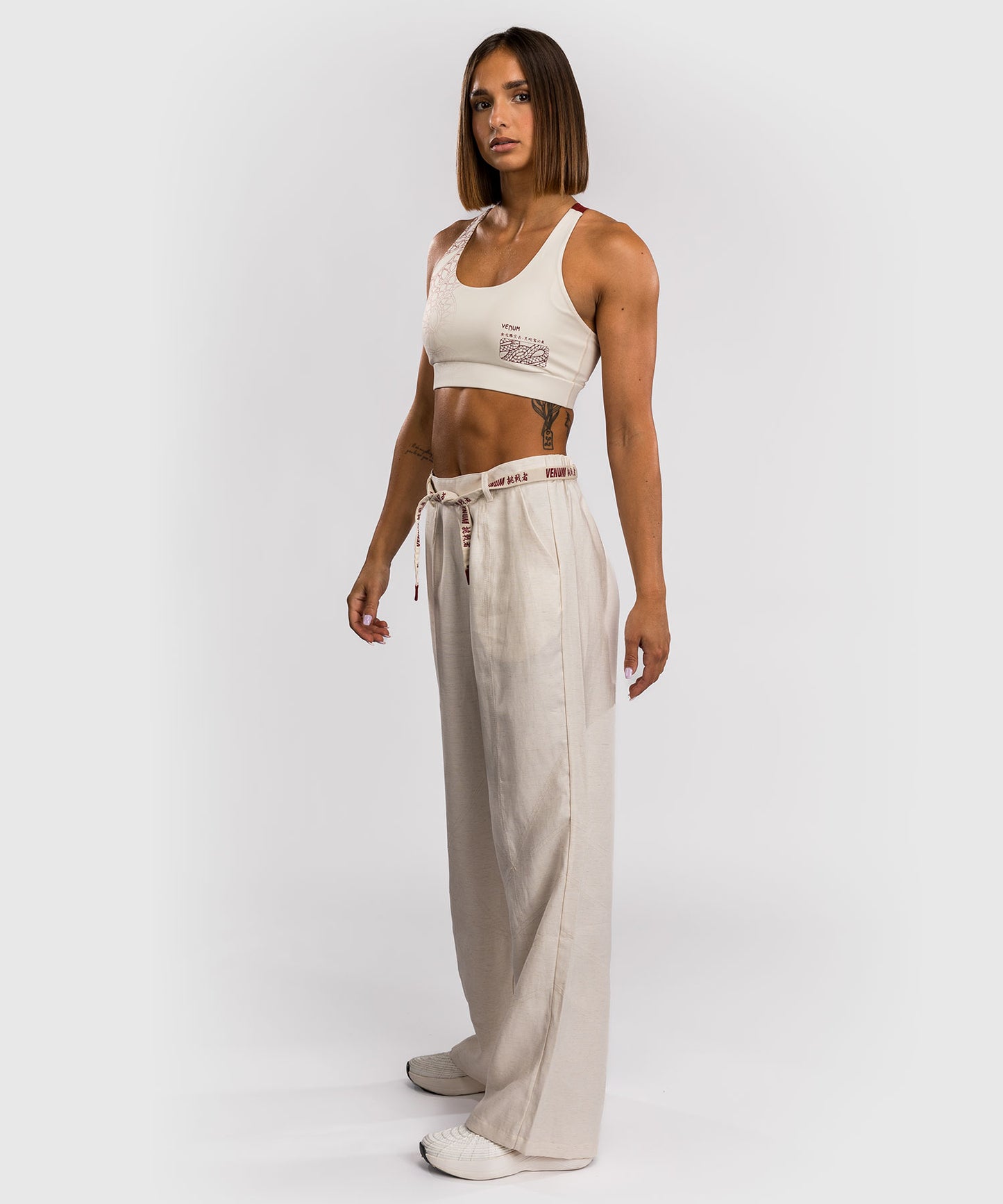 Venum Serpenti Damen Hose – Elfenbein/Burgunder