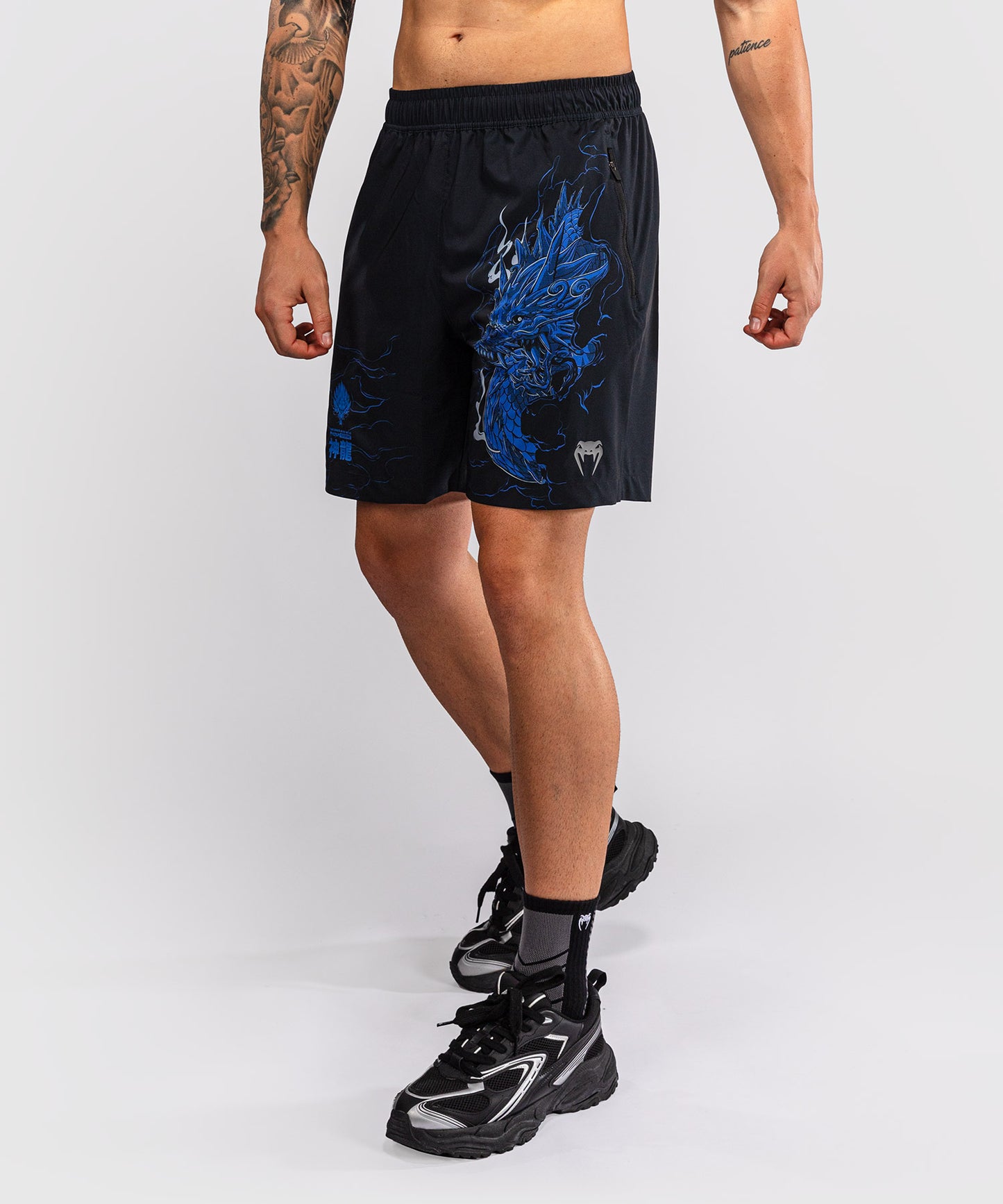 Venum Thunder Dragon Training Shorts - Black/Royal Blue