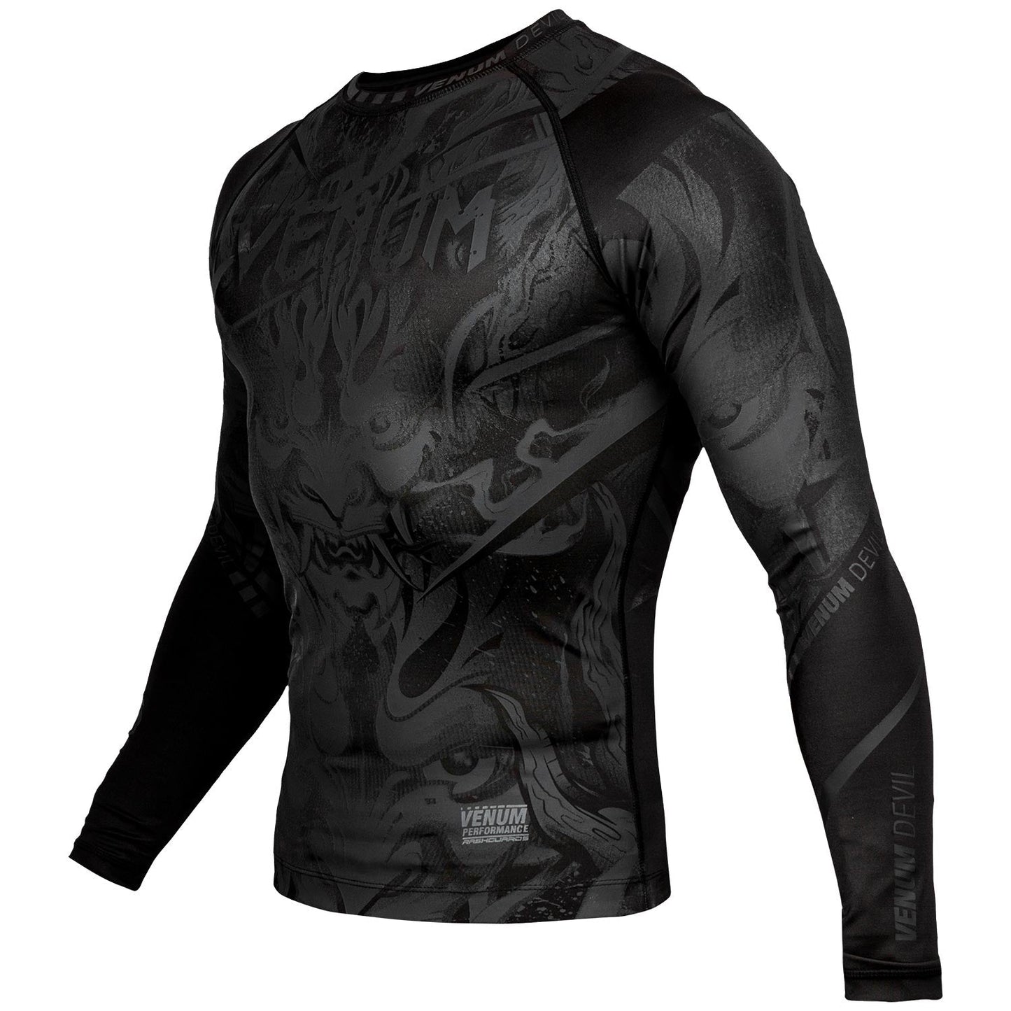 Rashguard Venum Devil - Long Sleeve - Black/Noir