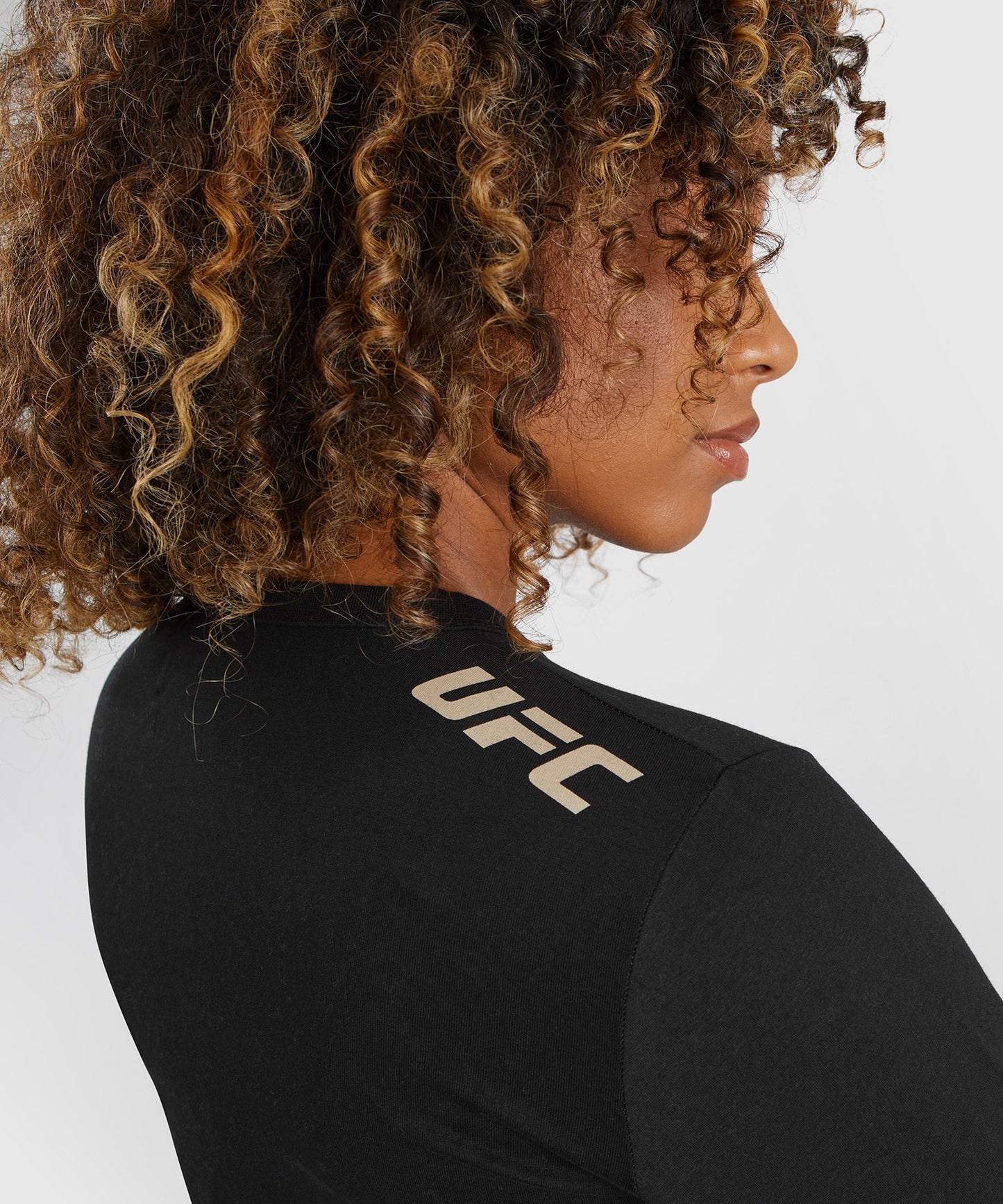 T-shirt à manches longues en coton pour Femmes UFC Adrenaline by Venum Fight Week - Noir