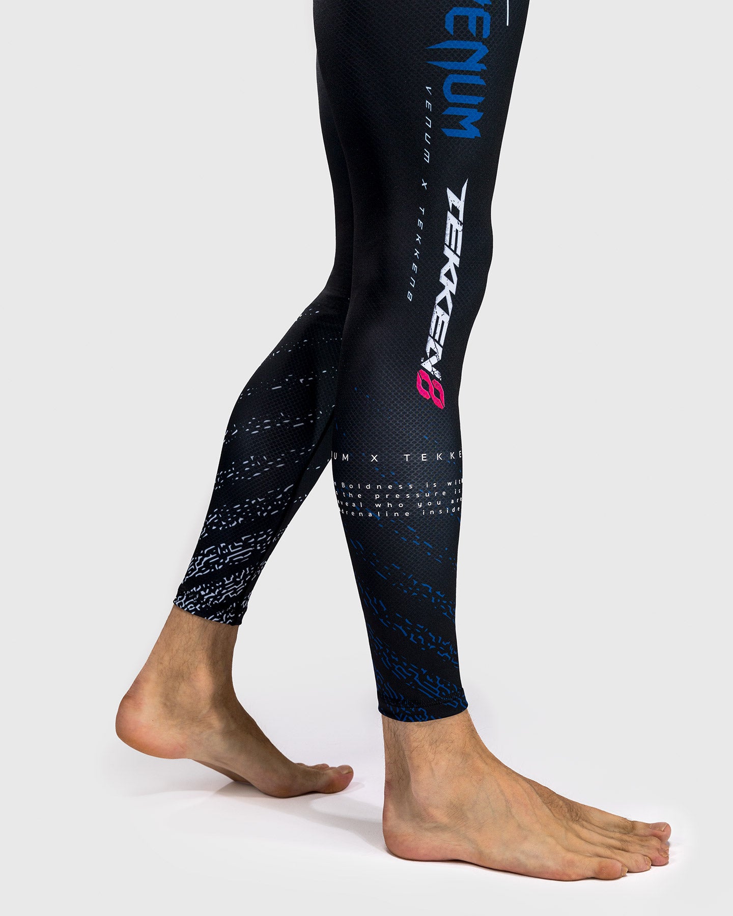 Pantalon de compression Venum x TEKKEN 8 - Jin Kazama - Bleu/Noir/Blanc