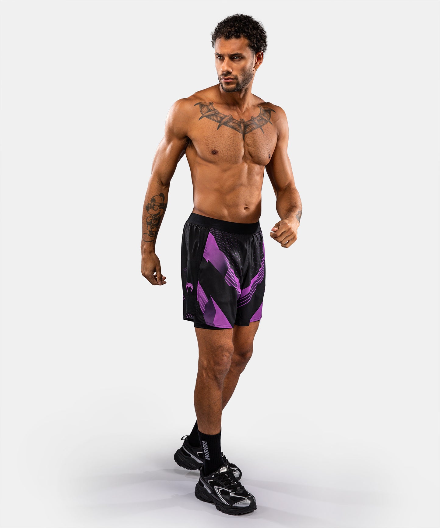 Venum No-Gi 6.0 Pantalón Corto de Entrenamiento - Negro/Morado