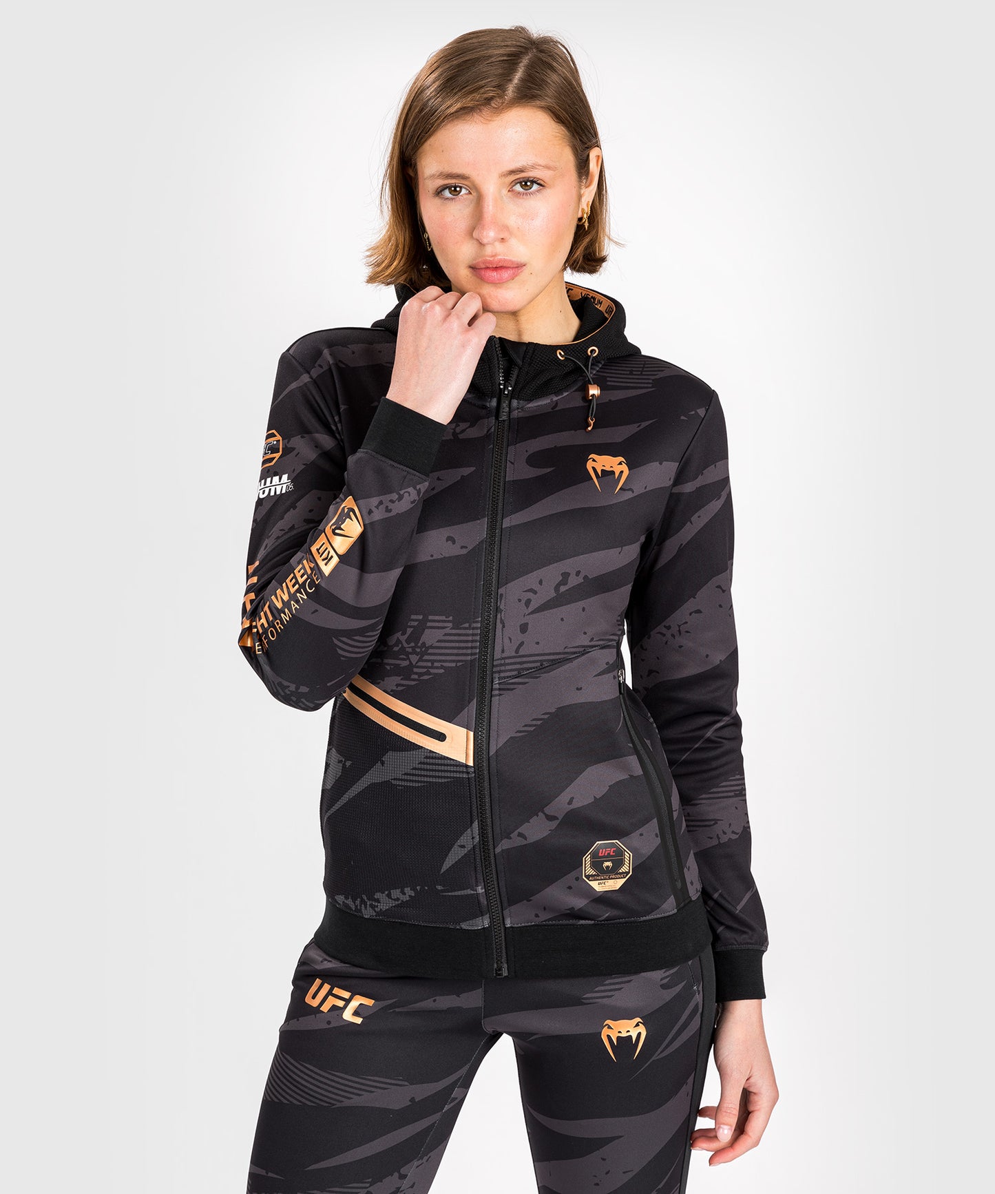 UFC Adrenaline by Venum Fight Week Frauen Zip Hoodie - Urban Camo
