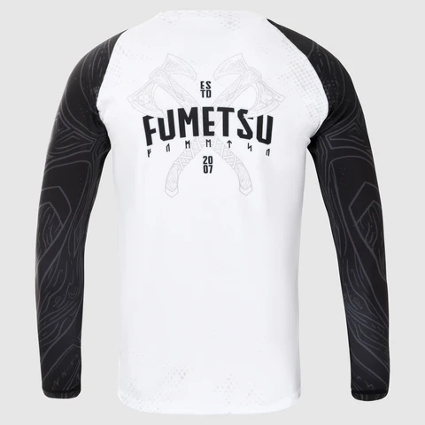 Fumetsu Berserker Langarm-Rashguard - Weiß/Schwarz