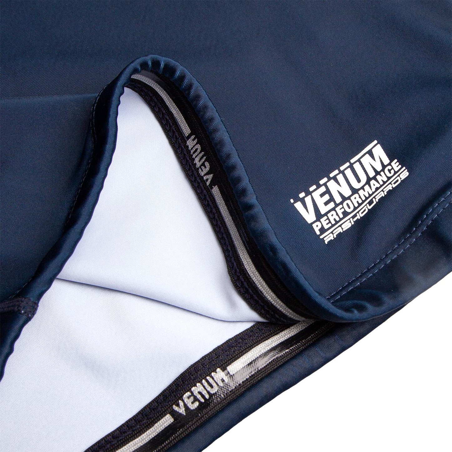Venum Signature Rashguard - Langarm - Marineblau/Weiß