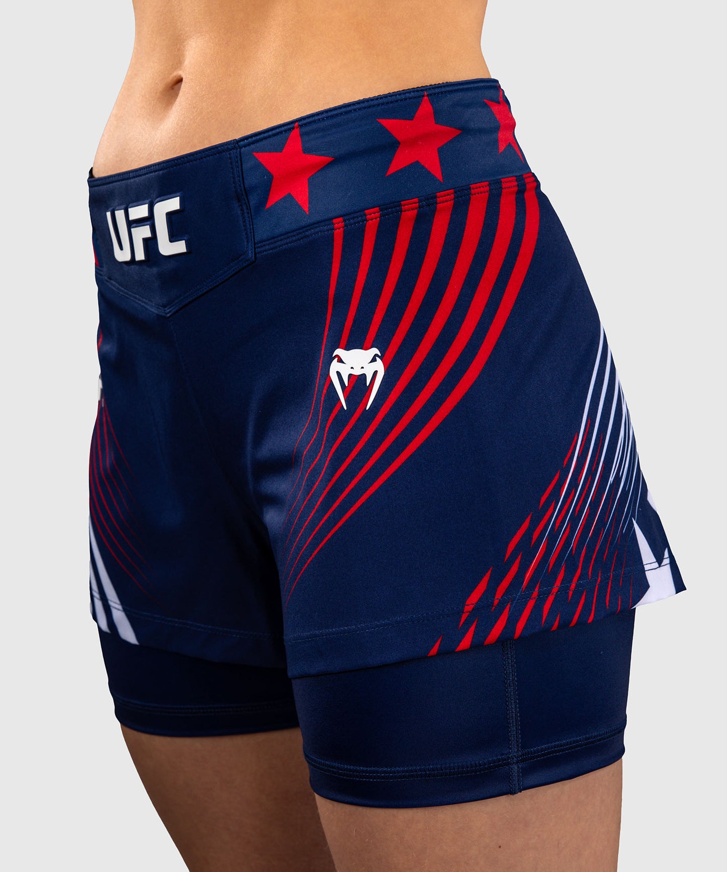 Women's Official UFC Freedom 250 by Venum Blue Authentic Fight Night Fight Short