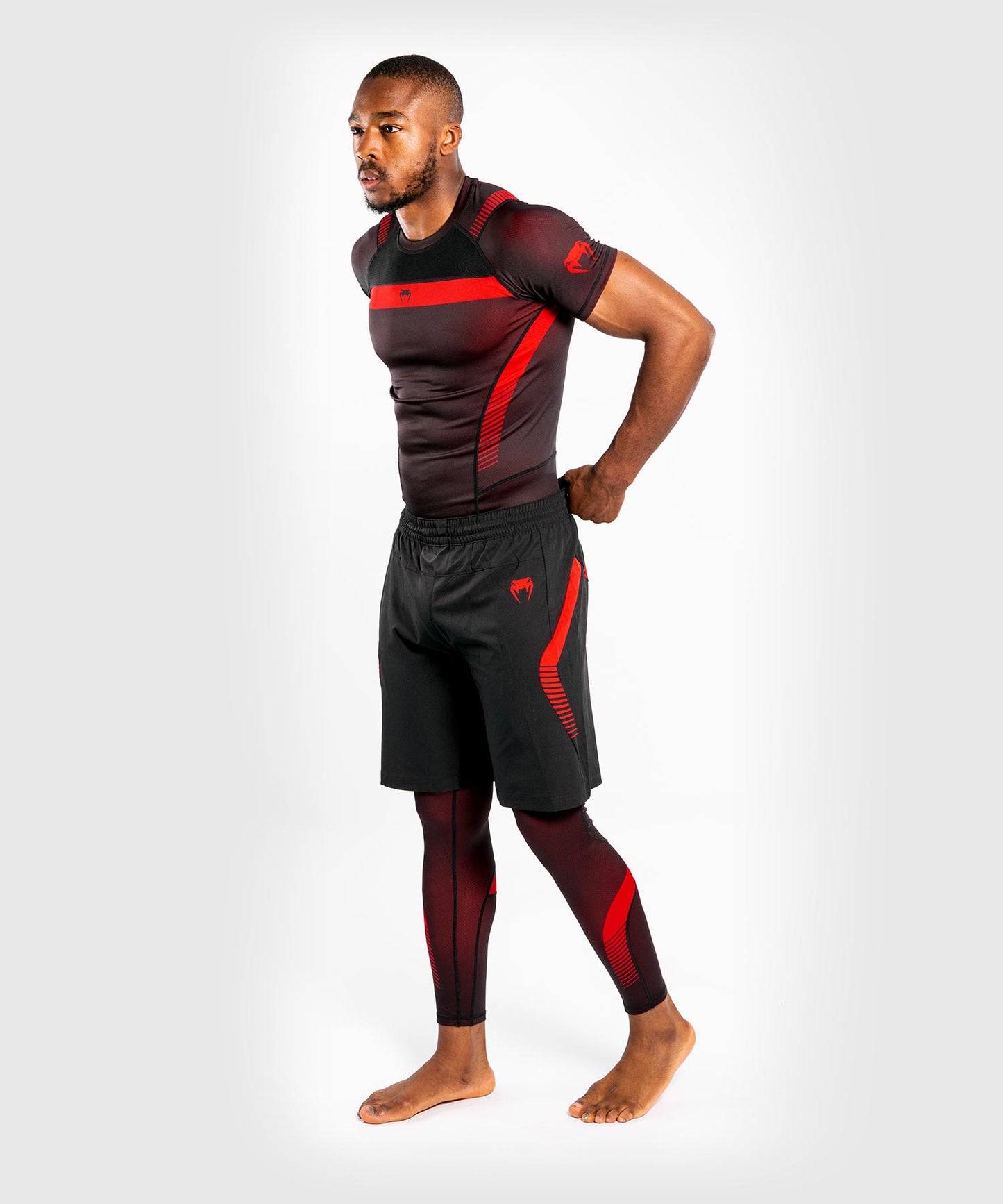 T-shirt de Compression Venum NoGI 3.0 - Manches Courtes - Noir/Rouge