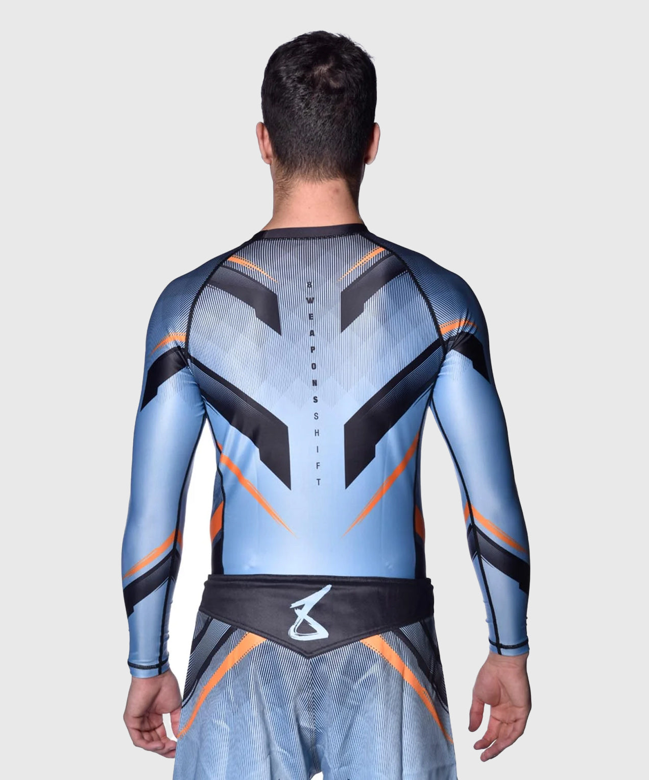 Rashguard À Manches Longues 8 Weapons Shift - Bleu/Noir/Orange