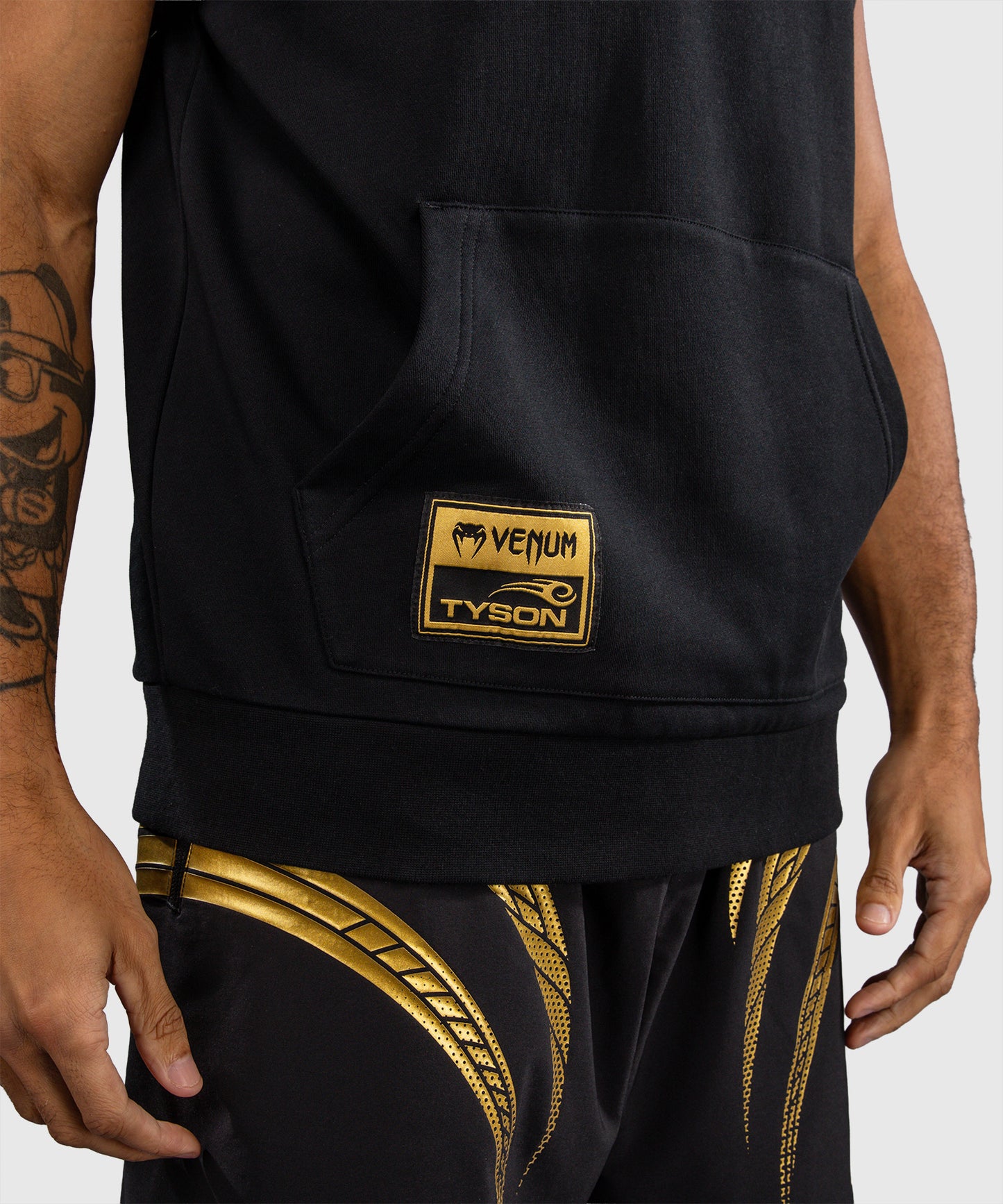 Sweat à capuche Sans Manches Venum x Mike Tyson Tiger - Noir/Or