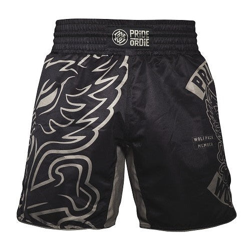 Pride Or Die Wolf Pack Fightshorts - Negro