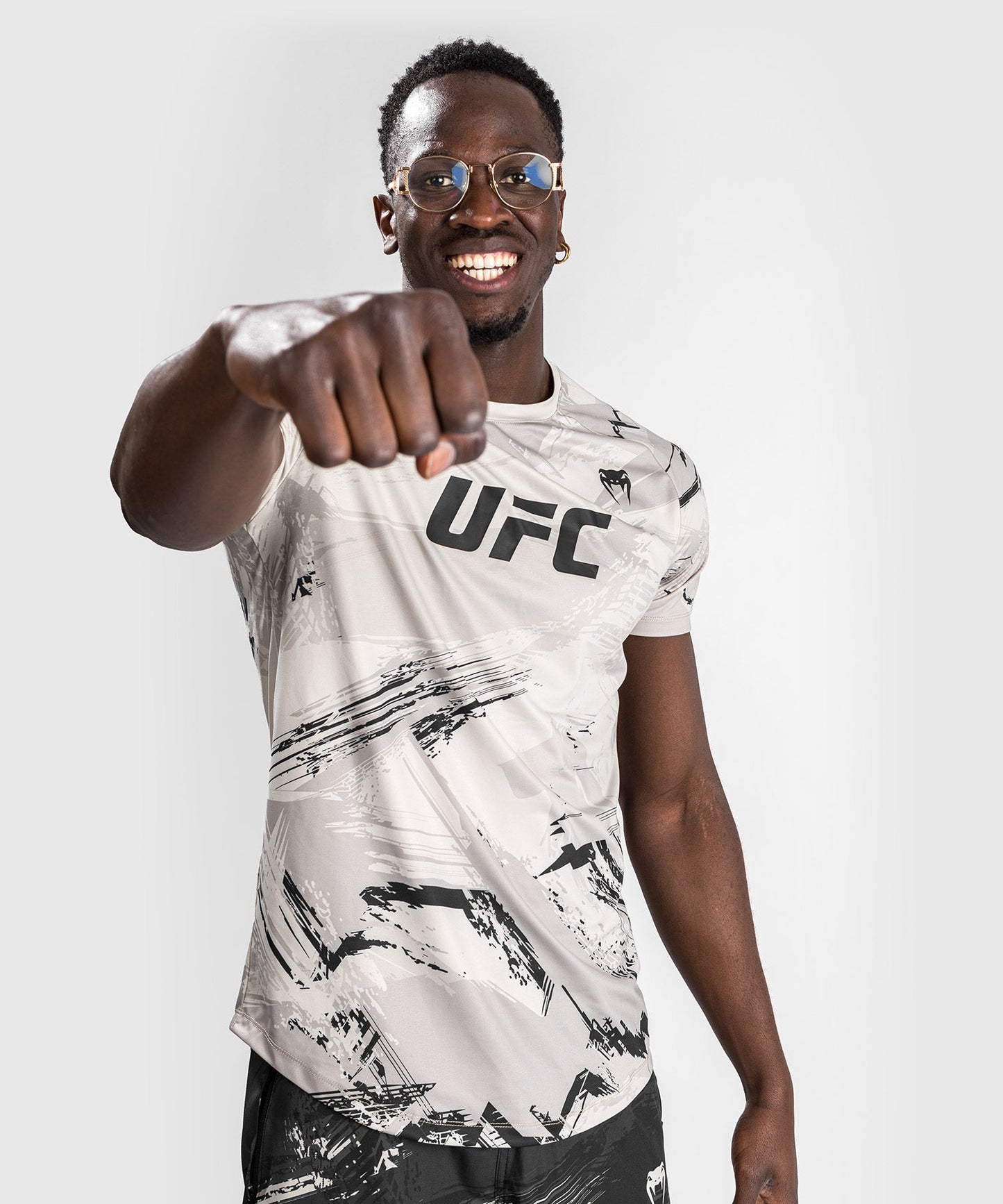 Dry Tech- Kurzarm T-Shirt Mann UFC Venum Authentic Fight Week 2.0 - Sand