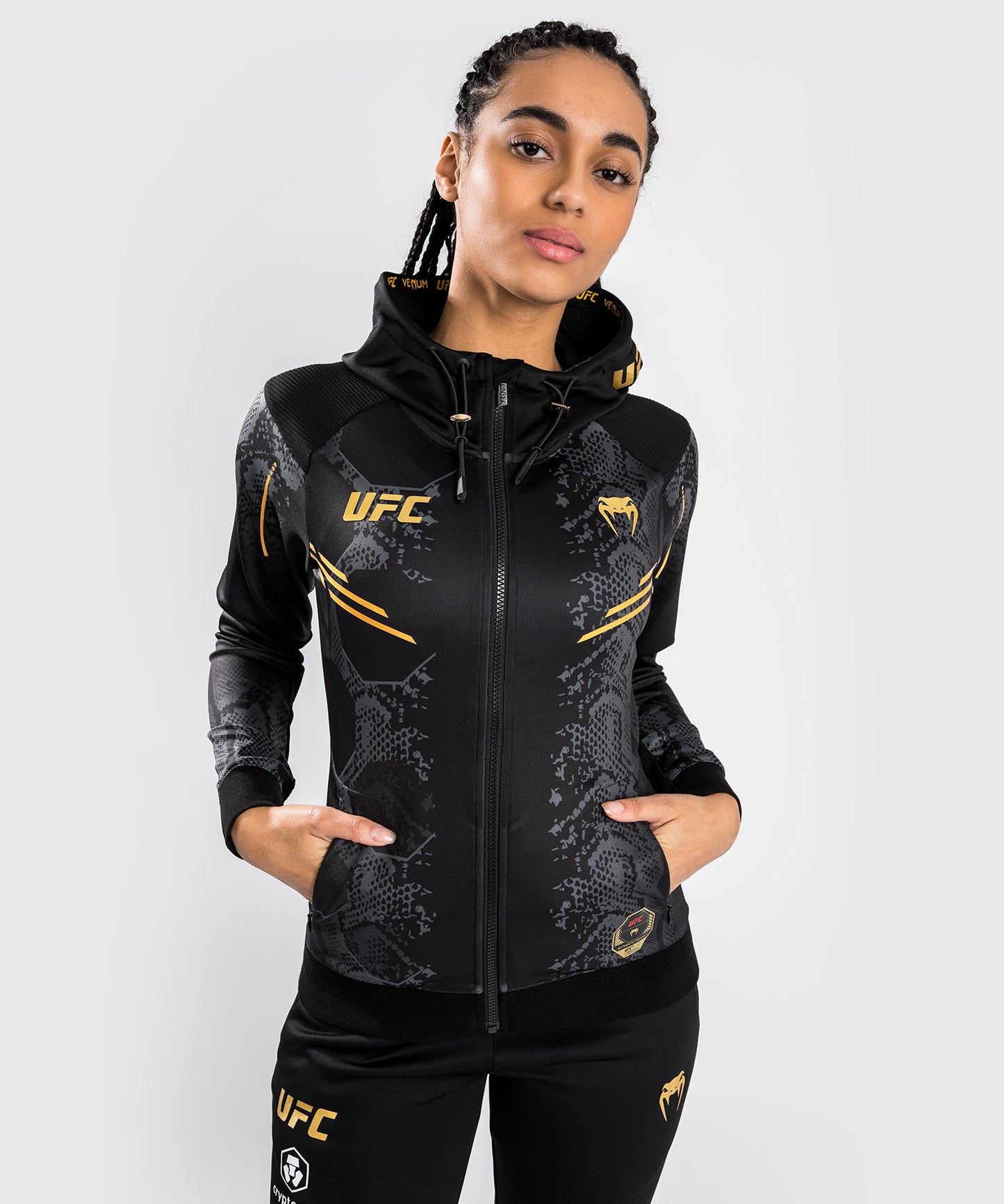 UFC Adrenaline by Venum Authentic Fight Night Women’s Walkout Hoodie - Champion