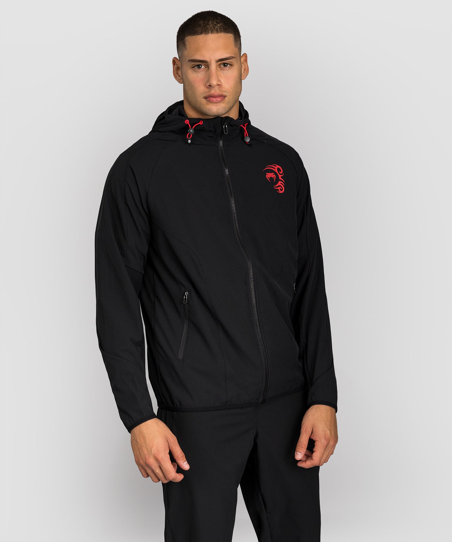 Venum x Mike Tyson Tiger Track Jacket - Deep Deep Black/Intense Red