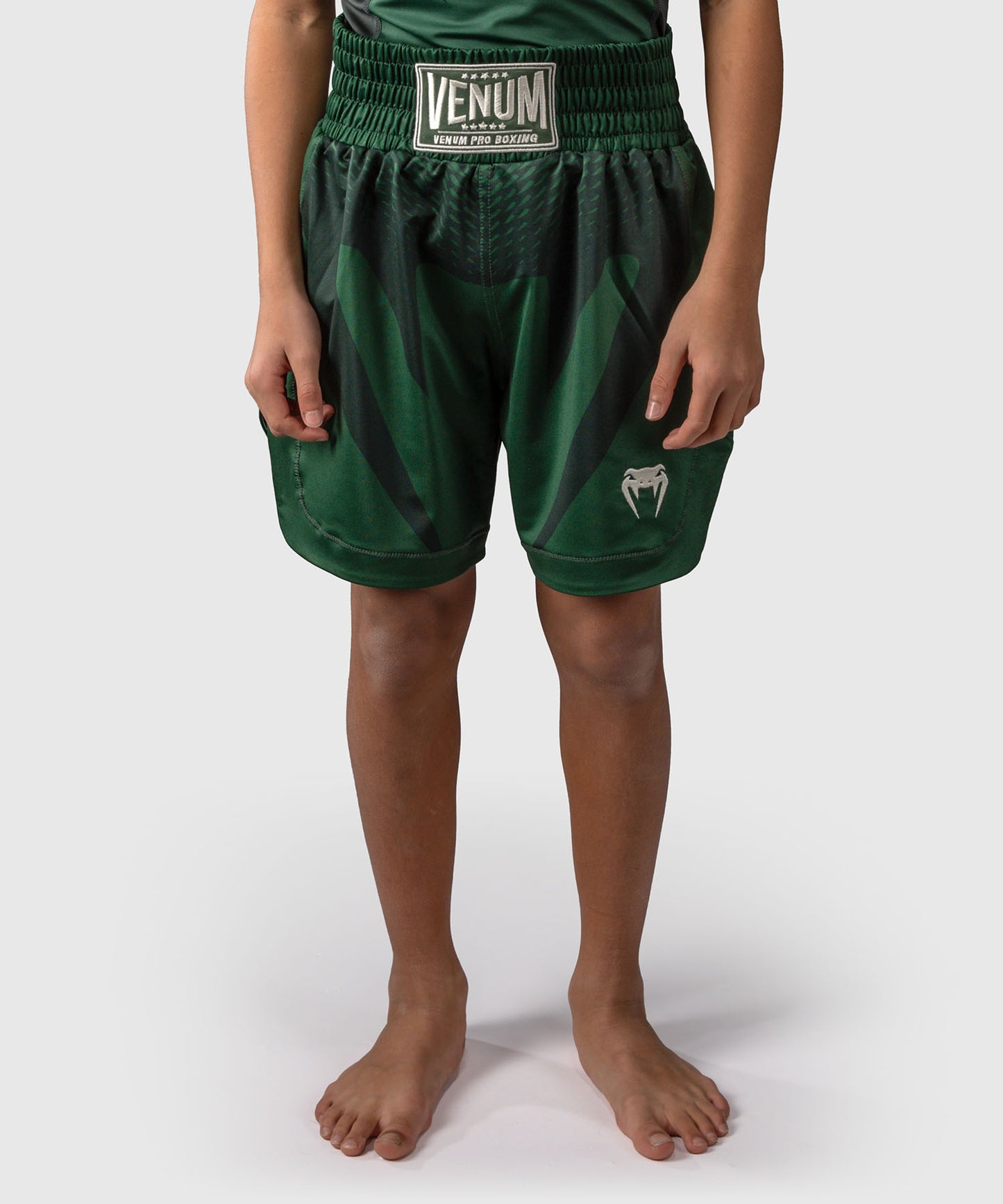Venum Attack Kids Boxshorts - Waldgrün/Off-White