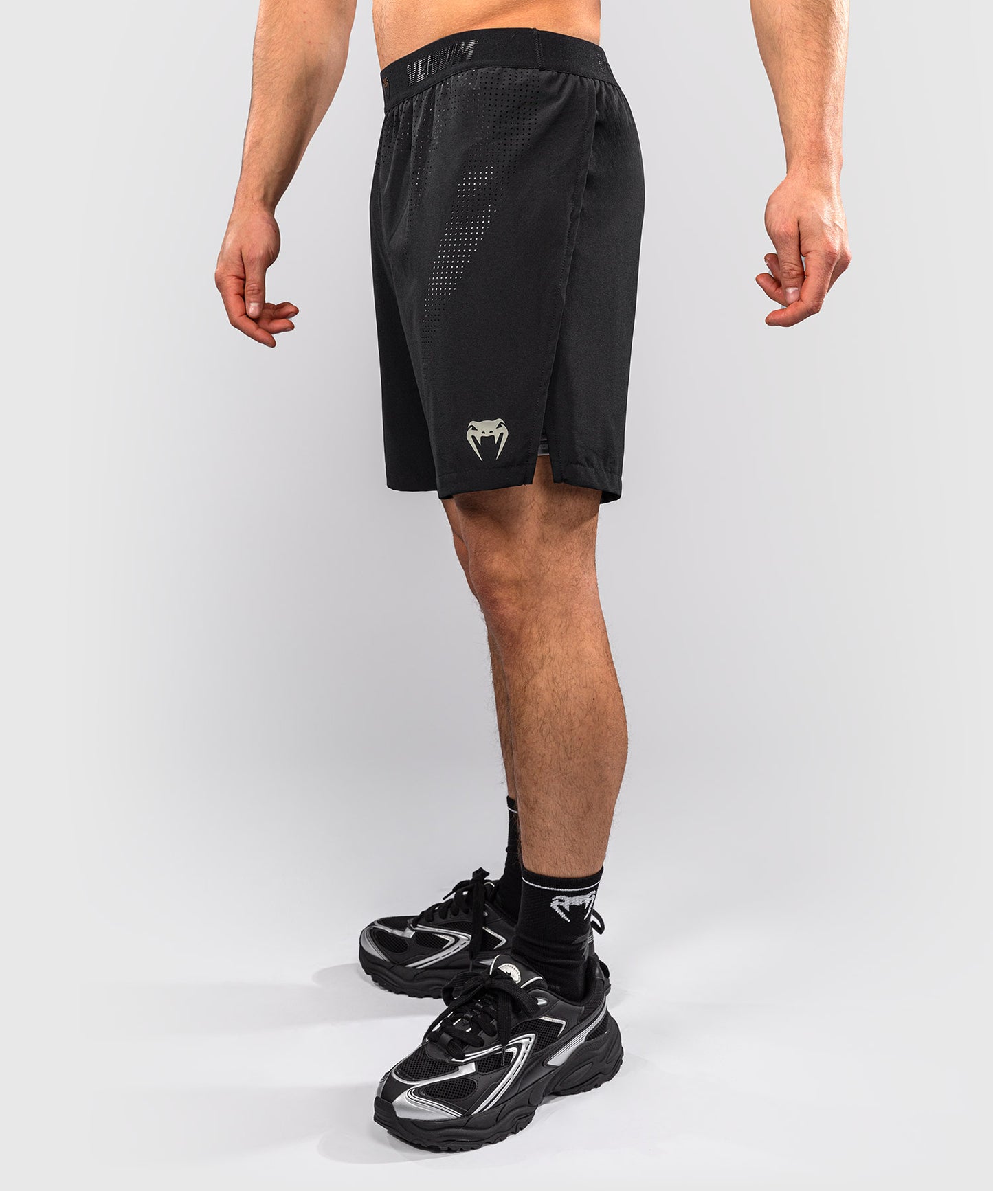 Pantaloncini da allenamento ibridi Venum Lazer - Nero/Grigio