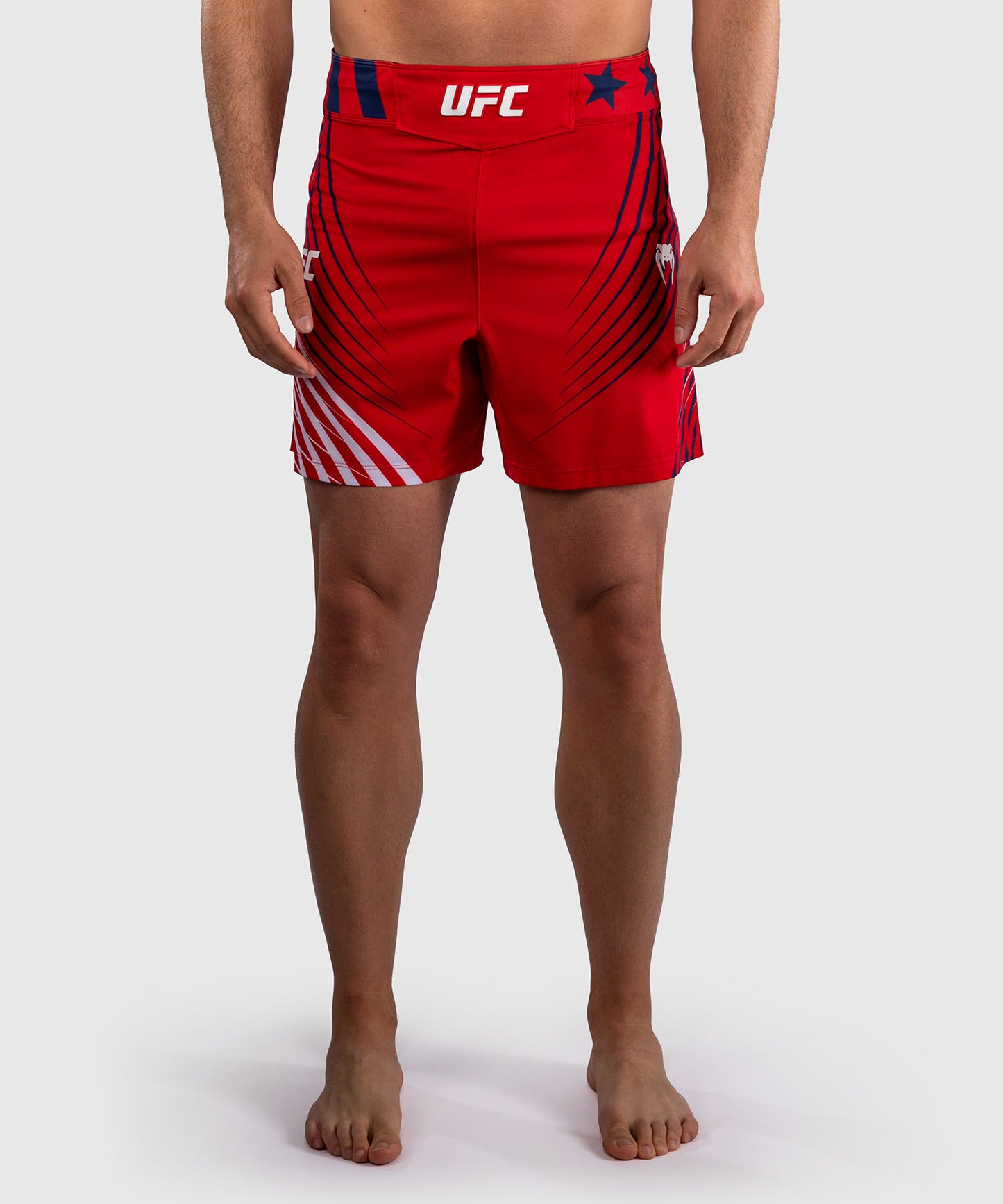 Men's Official UFC Freedom 250 by Venum Red Authentic Fight Night Short Fit Fight Short