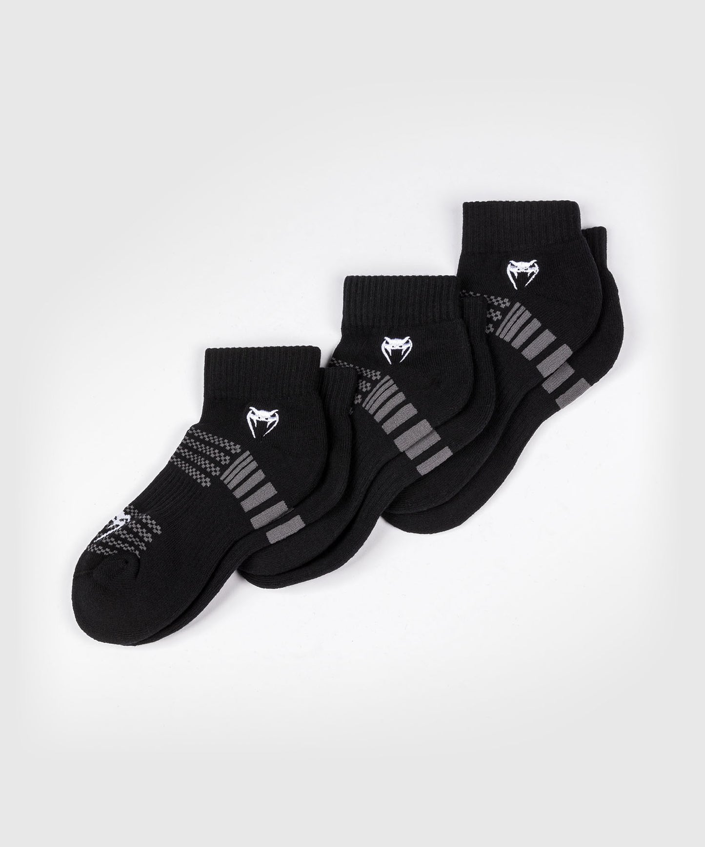 Pack de 3 Paires de Chaussettes Courtes Venum Vector - Noir/Gris