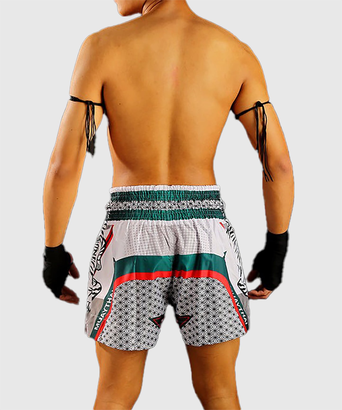 Tuff Bianco Tiger Pantaloncini da Muay Thai - Bianco