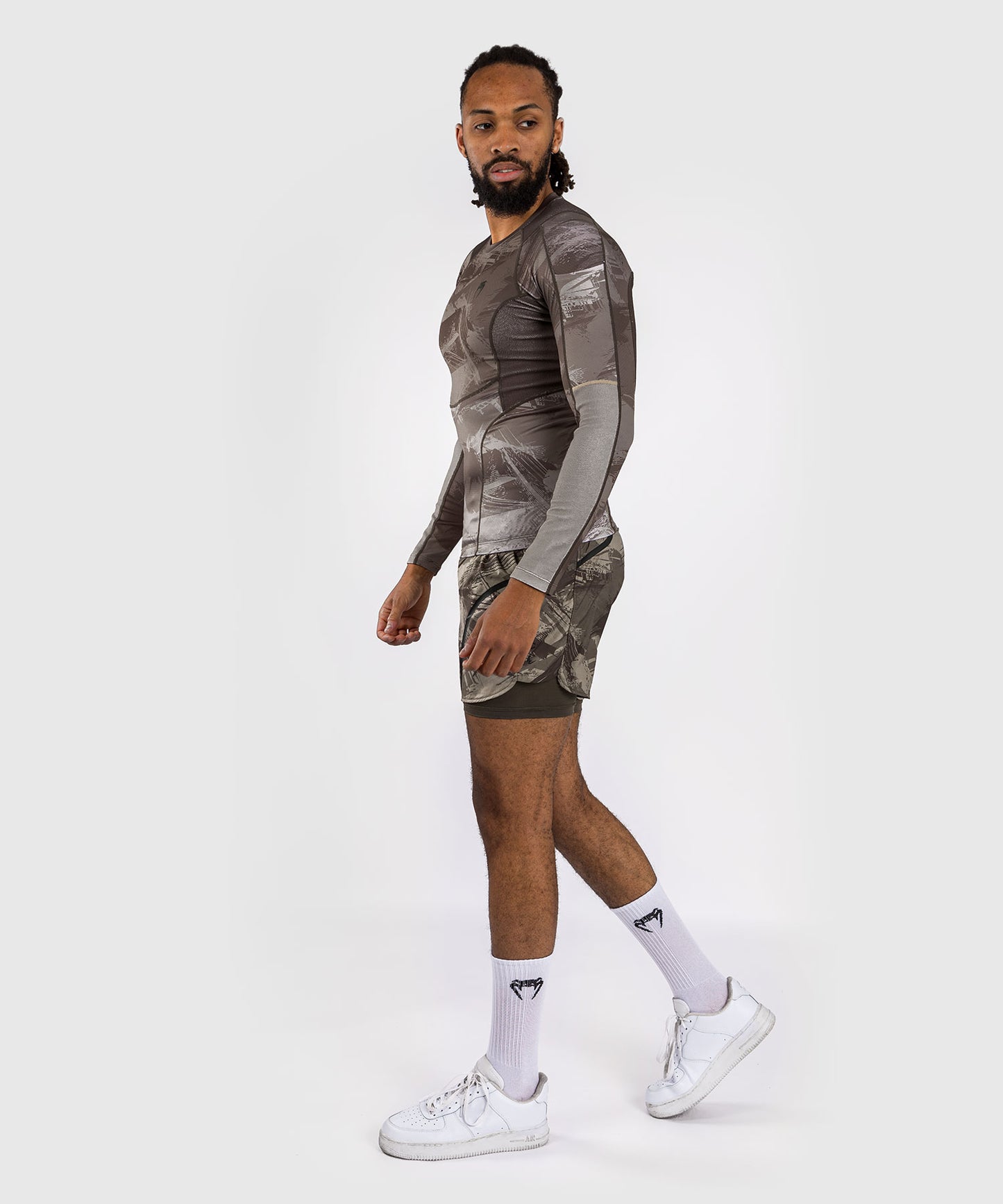 Venum Electron 3.0 Langärmeliger Rashguard - Sand