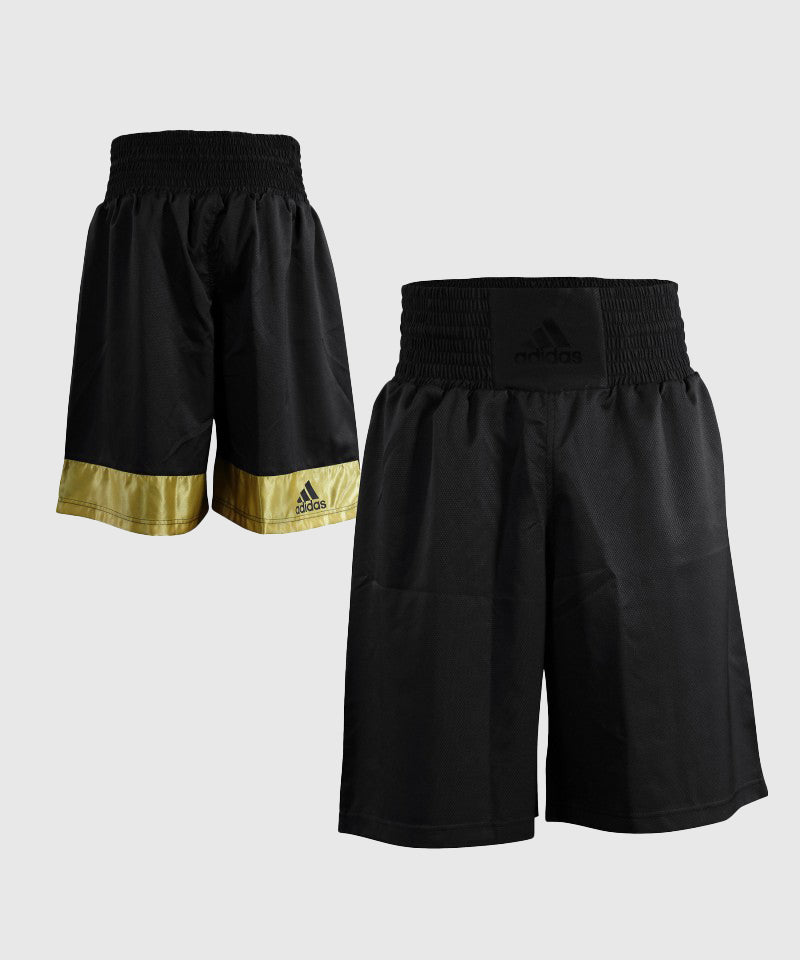 Adidas MULTI-BOXES Fightshorts - Negro/Oro