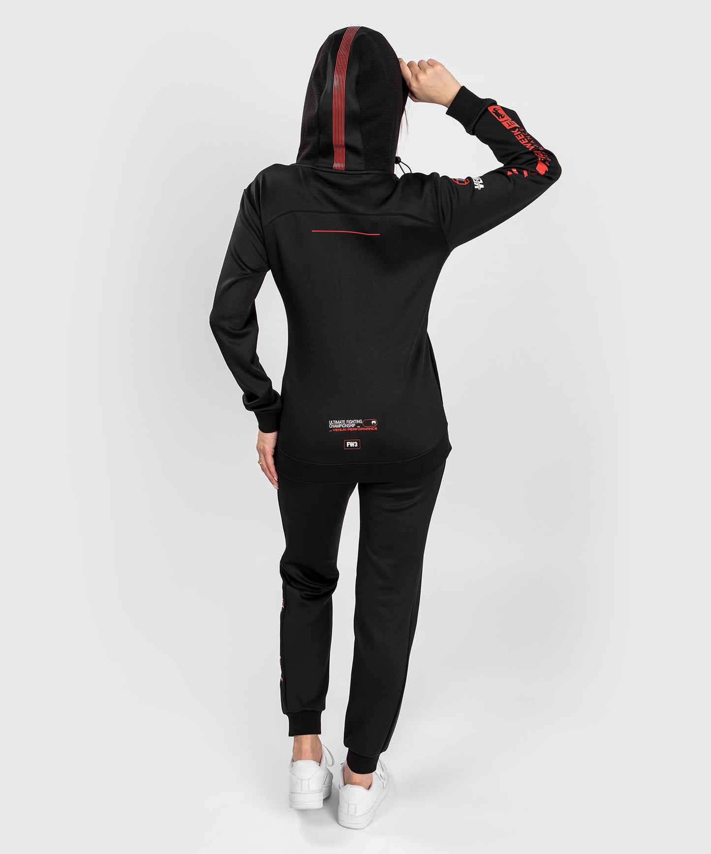 UFC Adrenaline by Venum Fight Week Felpa con Cappuccio e Zip da Donna - Nero