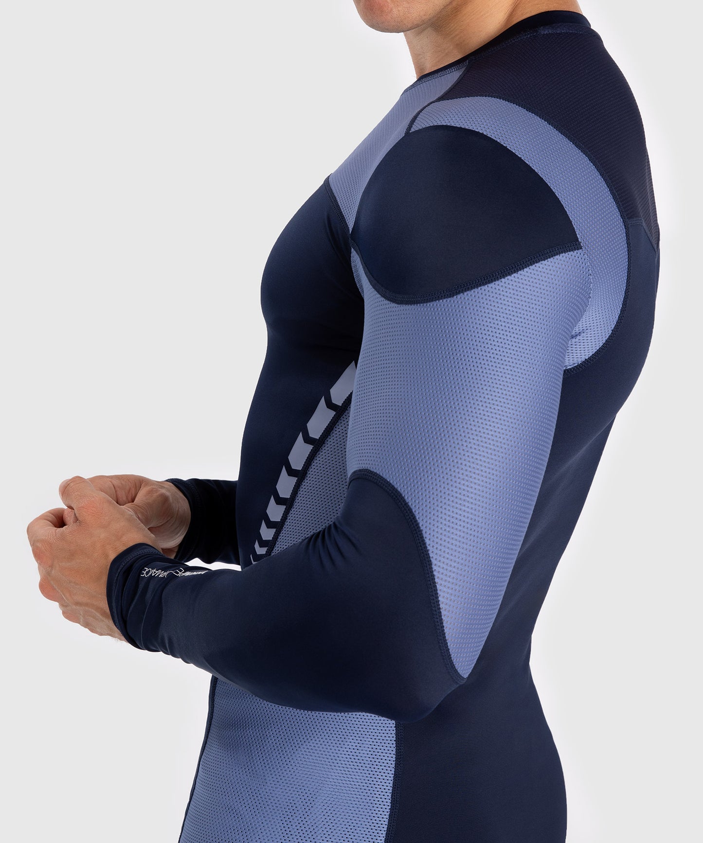 Venum Tempest Herren Langarm Rashguard - Marineblau/Blau