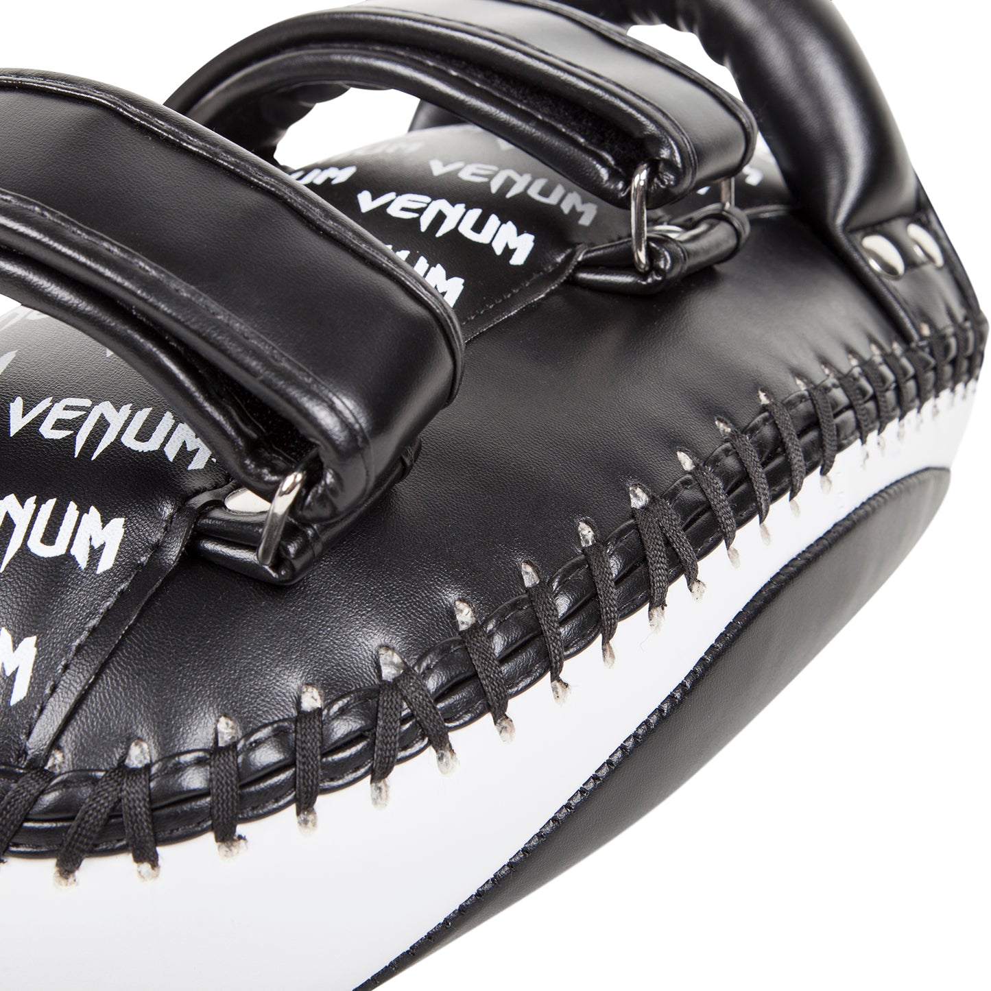 Venum Light Kick Pads - Skintex Leder - Schwarz/Ice (Paar)