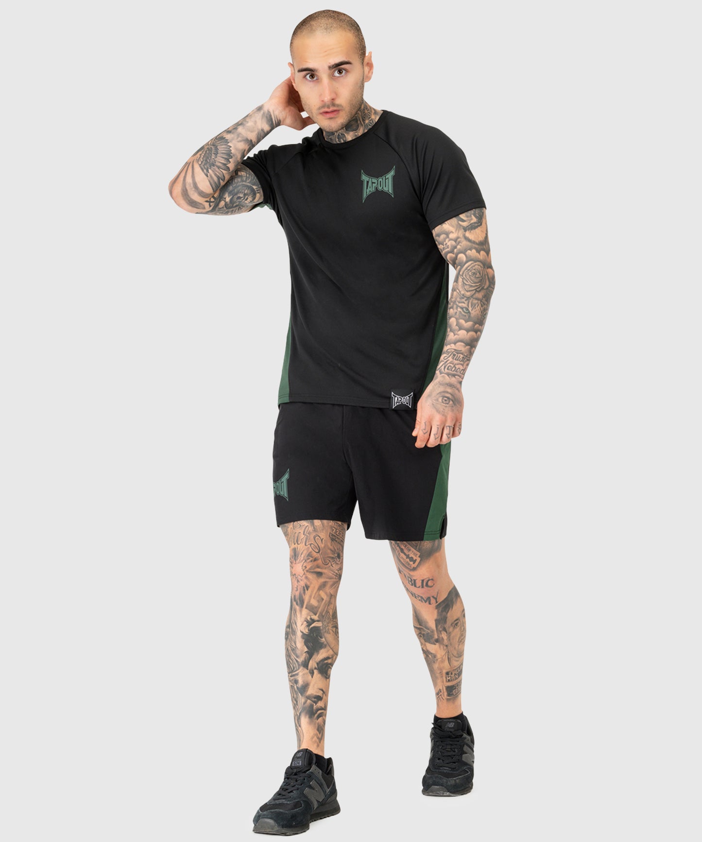 Tapout Training Camiseta - Negro/Verde