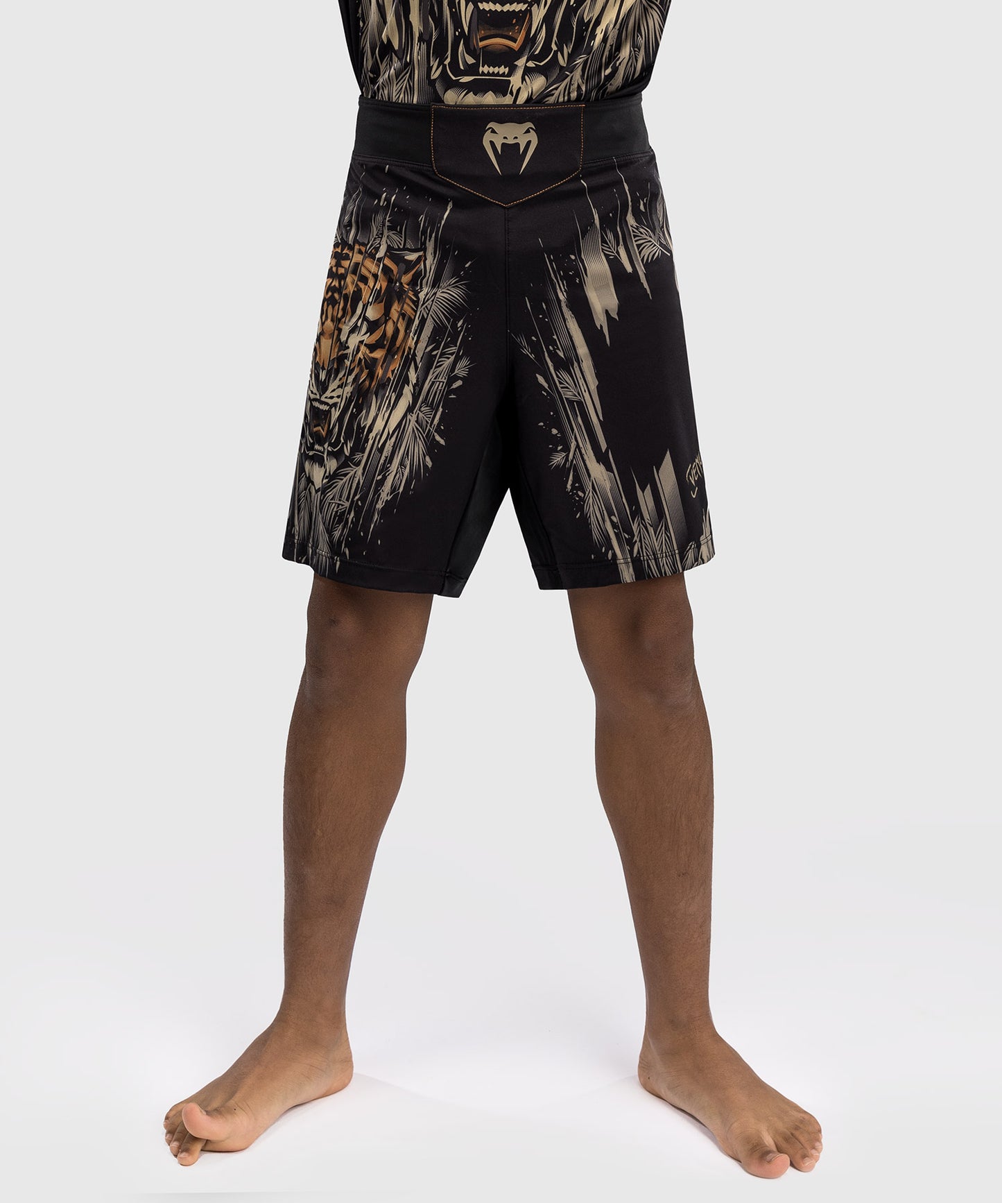 Venum Tiger Kinder Kampfshorts - Schwarz/Neonorange