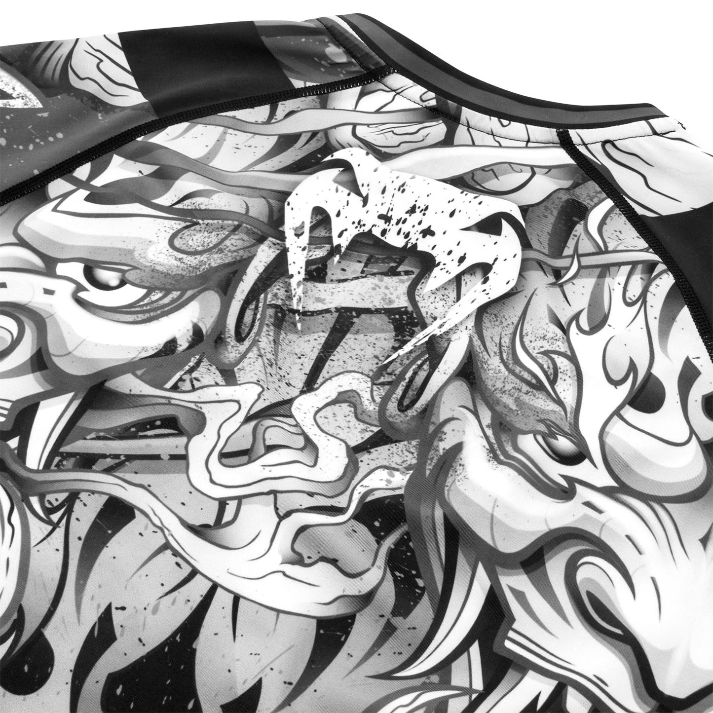 Venum Devil Rashguard - Langarm - Weiß/Schwarz