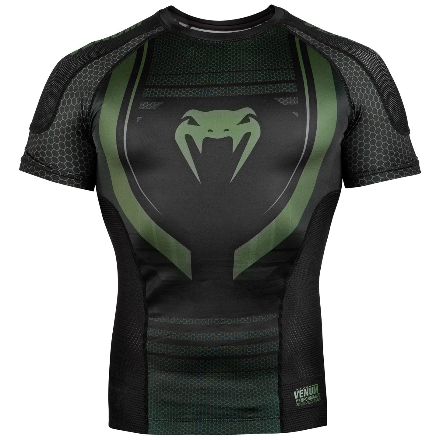 Rashguard Venum Technical 2.0 - Manches courtes - Noir/Kaki - Exclusivité