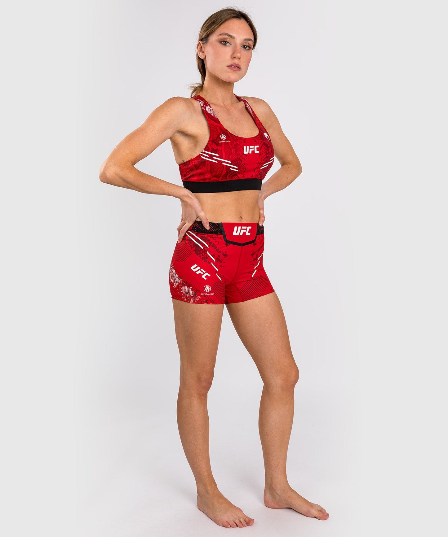 UFC Women's Fit Compression Short Adrenaline by Venum Authentic Fight Night - Red