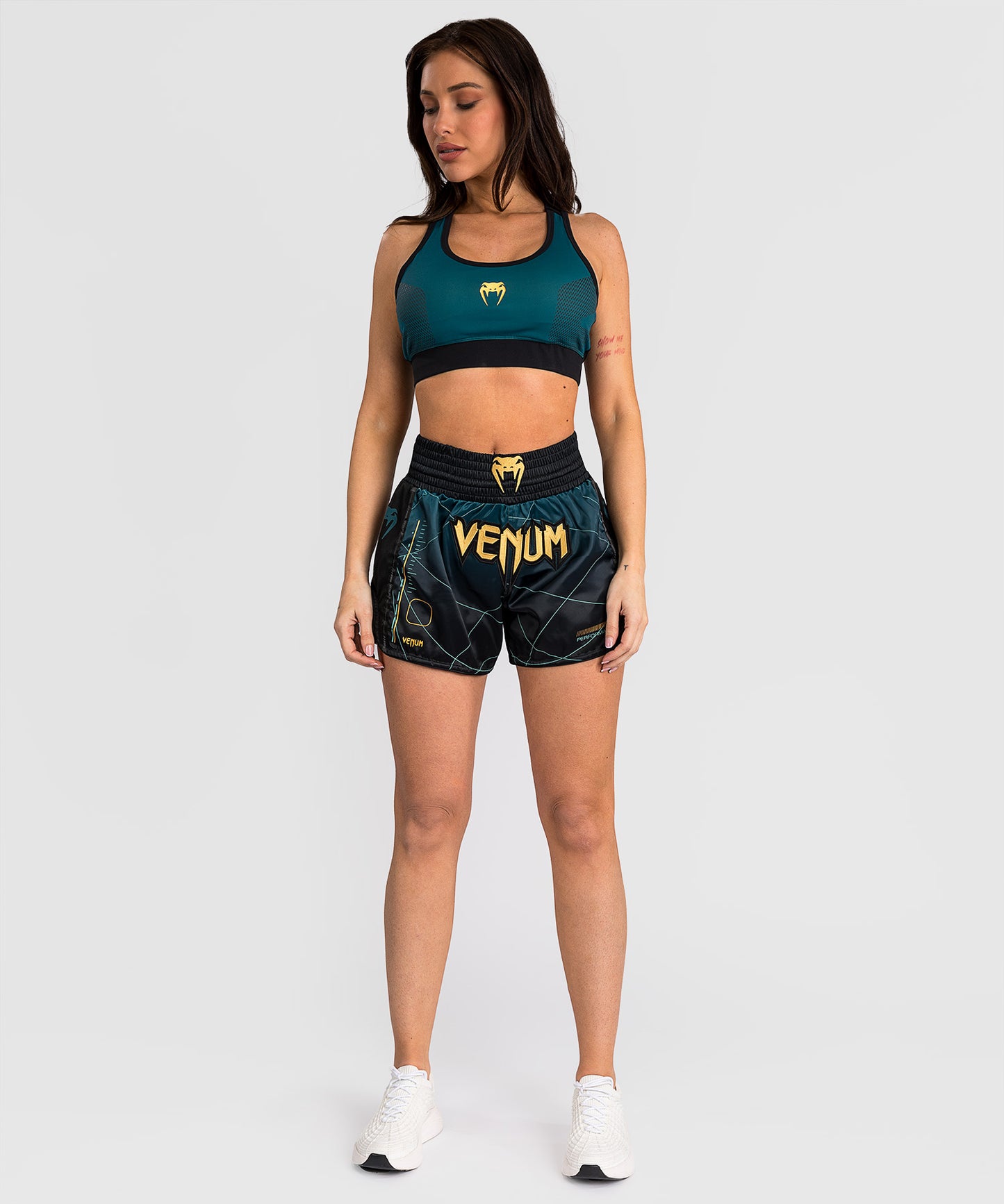 Short de Muay Thai Venum Tactical XT- Noir/Vert Forêt