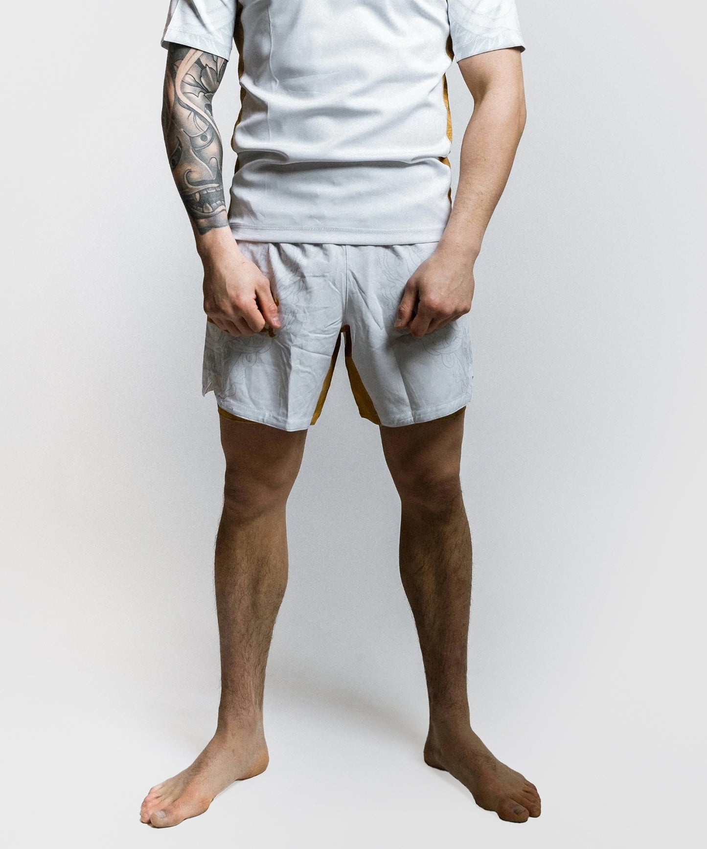 Short de MMA Fumetsu Dual Layer Oni - Blanc/Or/Gris