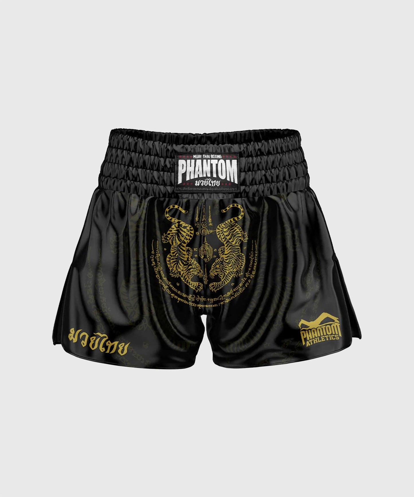 Phantom Athletics Sak Yant Pantalones de Muay Thai - Negro/Oro