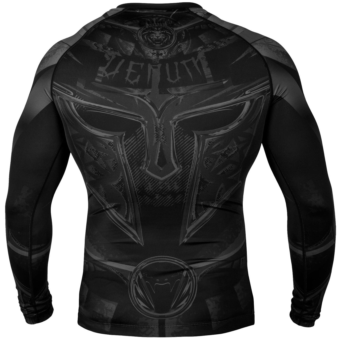 Rashguard Venum Gladiator 3.0 Manches longues - Noir/Noir - Exclusivité
