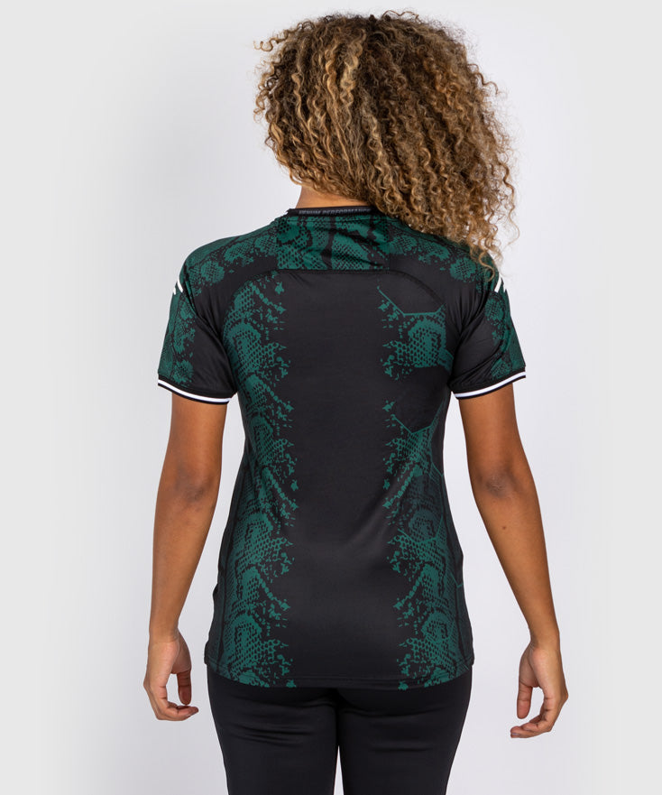 UFC Adrenaline Women's Technical T-Shirt by Venum Authentic Fight Night - Emerald Edition - Grün/Schwarz