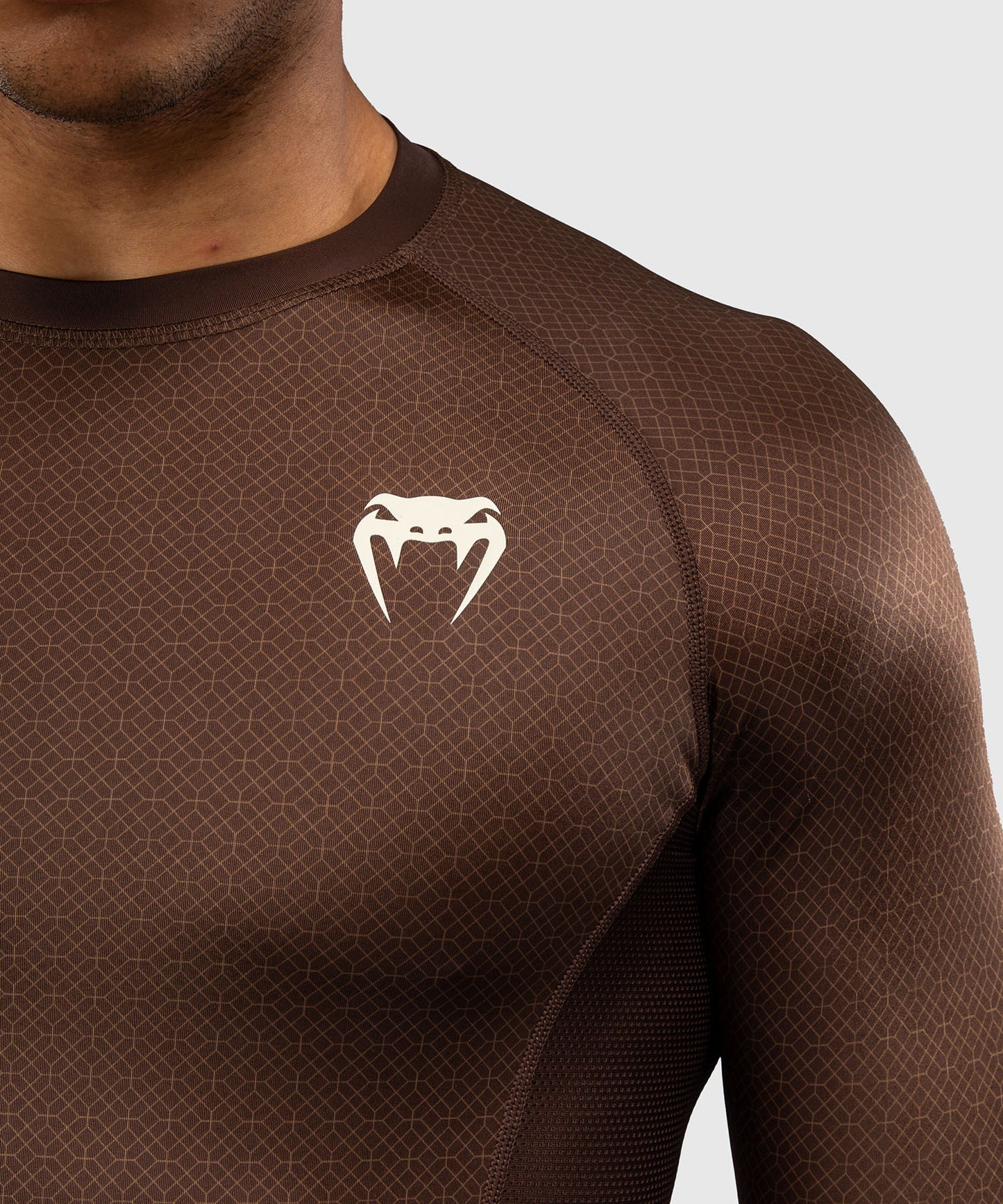 Rashguard à Manches Longues Venum x Roger Gracie Academy - Marron Foncé