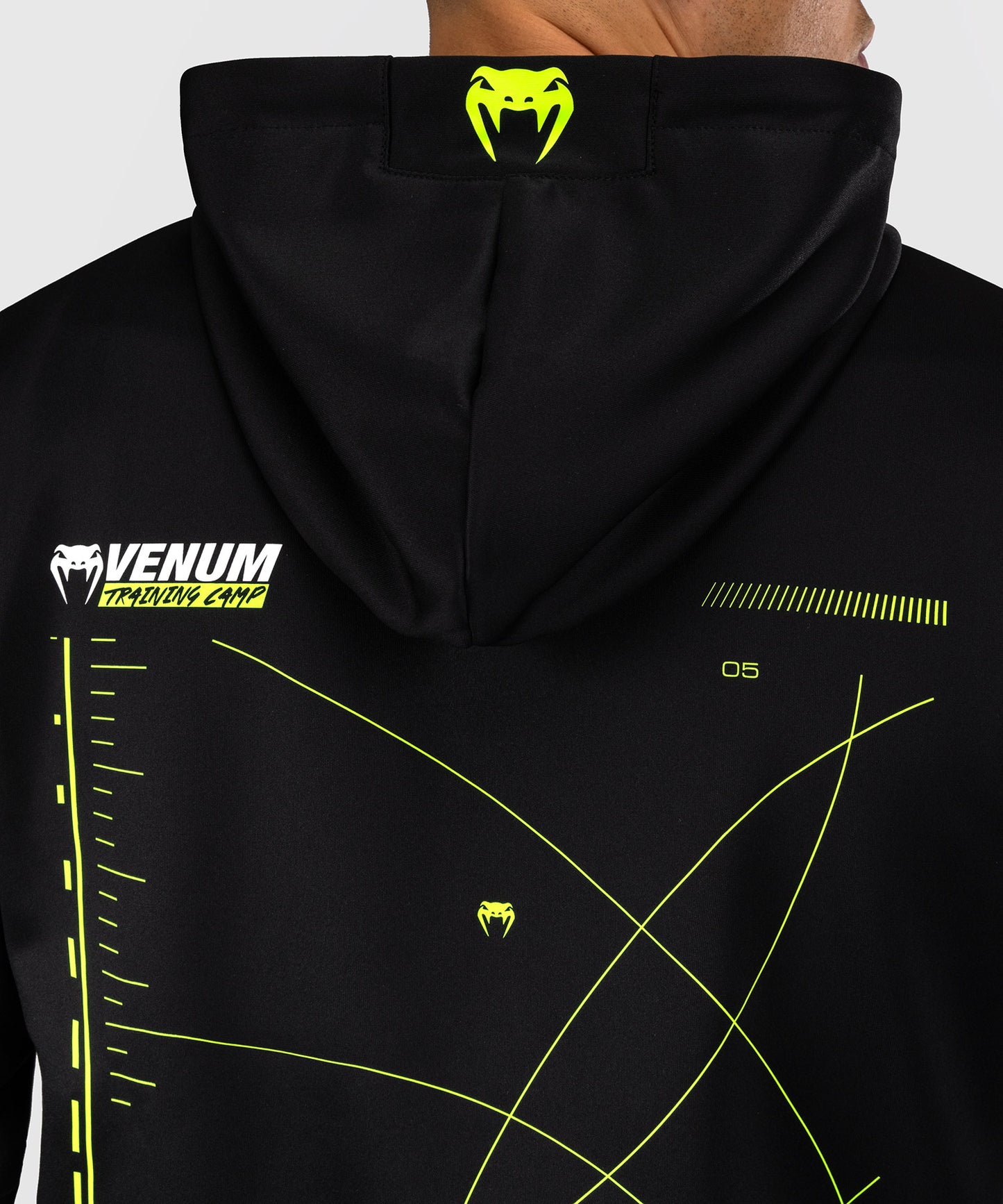 Sweat à capuche zippé Venum Training Camp 4.0 - Noir/Vert Fluo