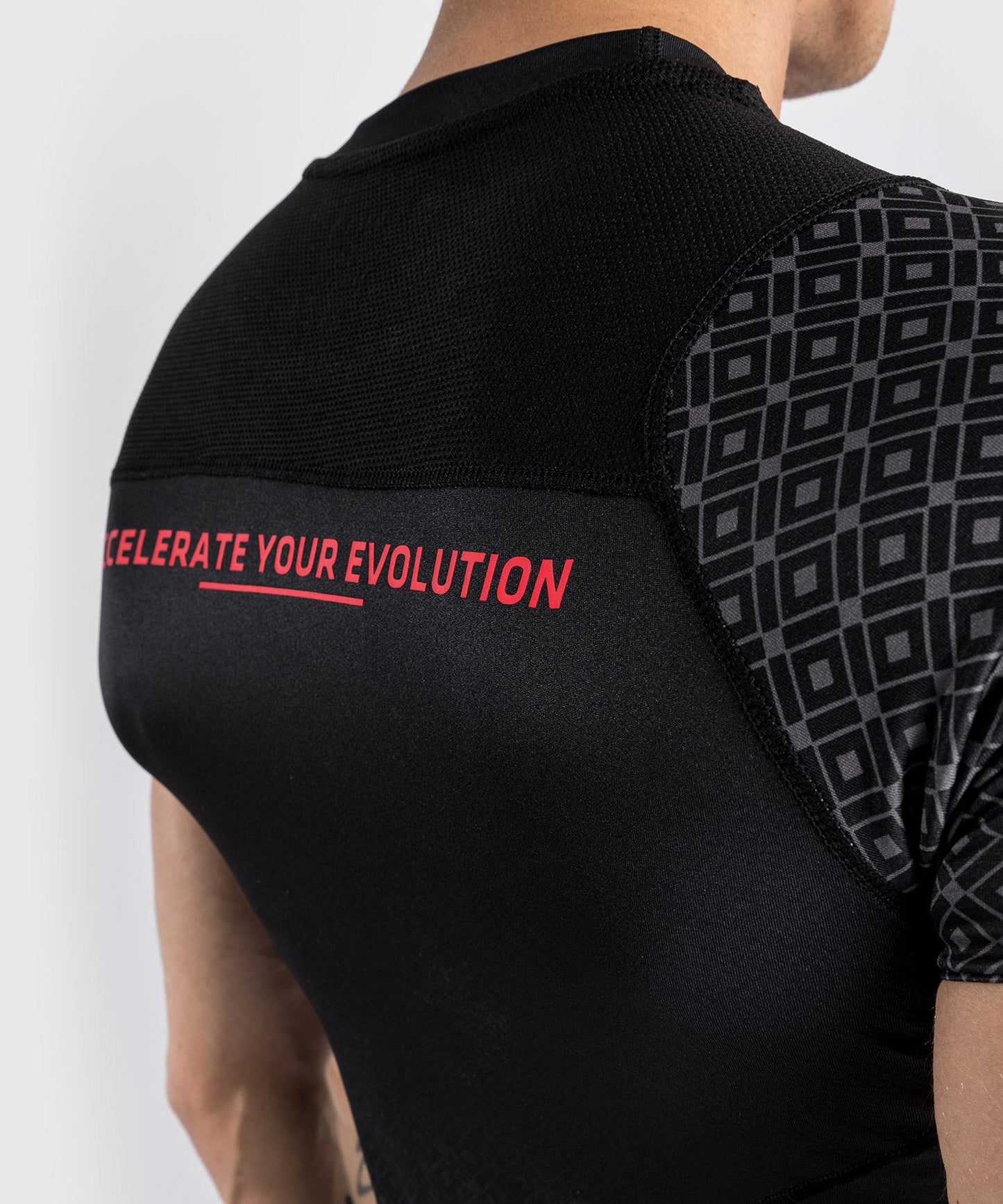 Venum Performance Institute UFC Compression T-Shirt - Kurzarm - Schwarz/Rot